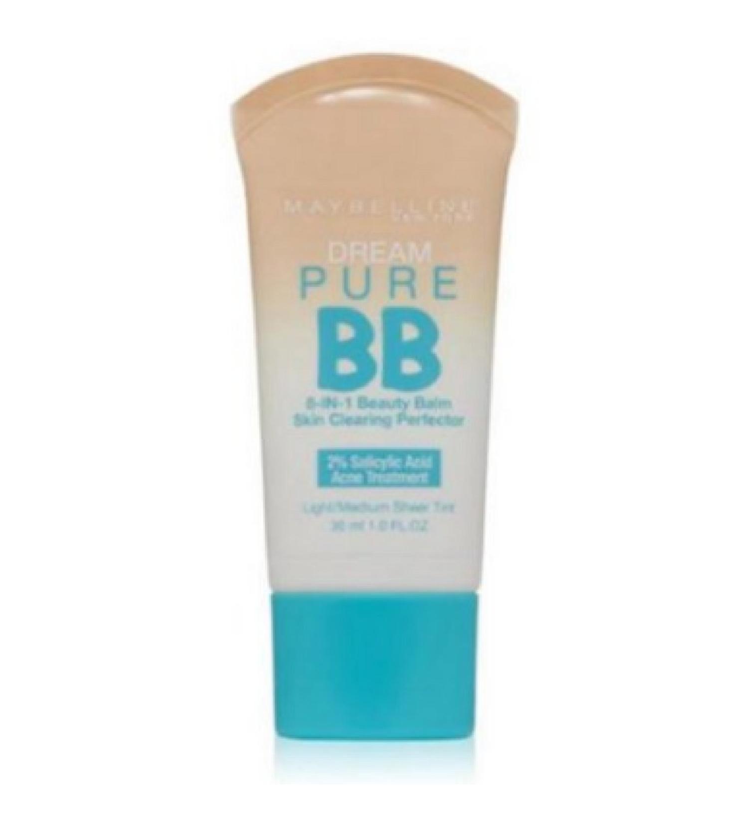 Maybelline New York Dream Pure Bb Cream 8 In 1 Skin Clearing Perfector  Medium  1 Ounce