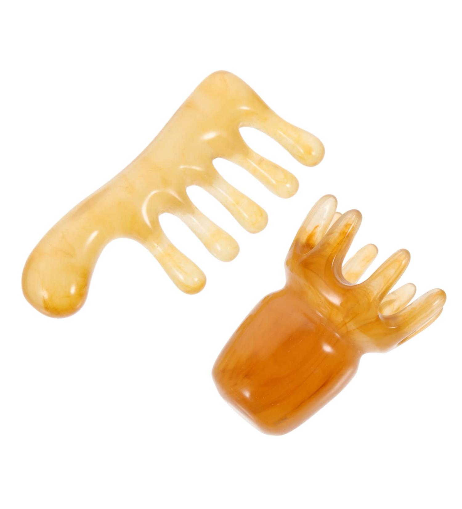 Coolhiya Massage Brush Set - 2-Piece Scalp Relaxation and Gua Sha Tools for Ultimate Hair Care and Stress Relief - Buy Online on GoSupps.com