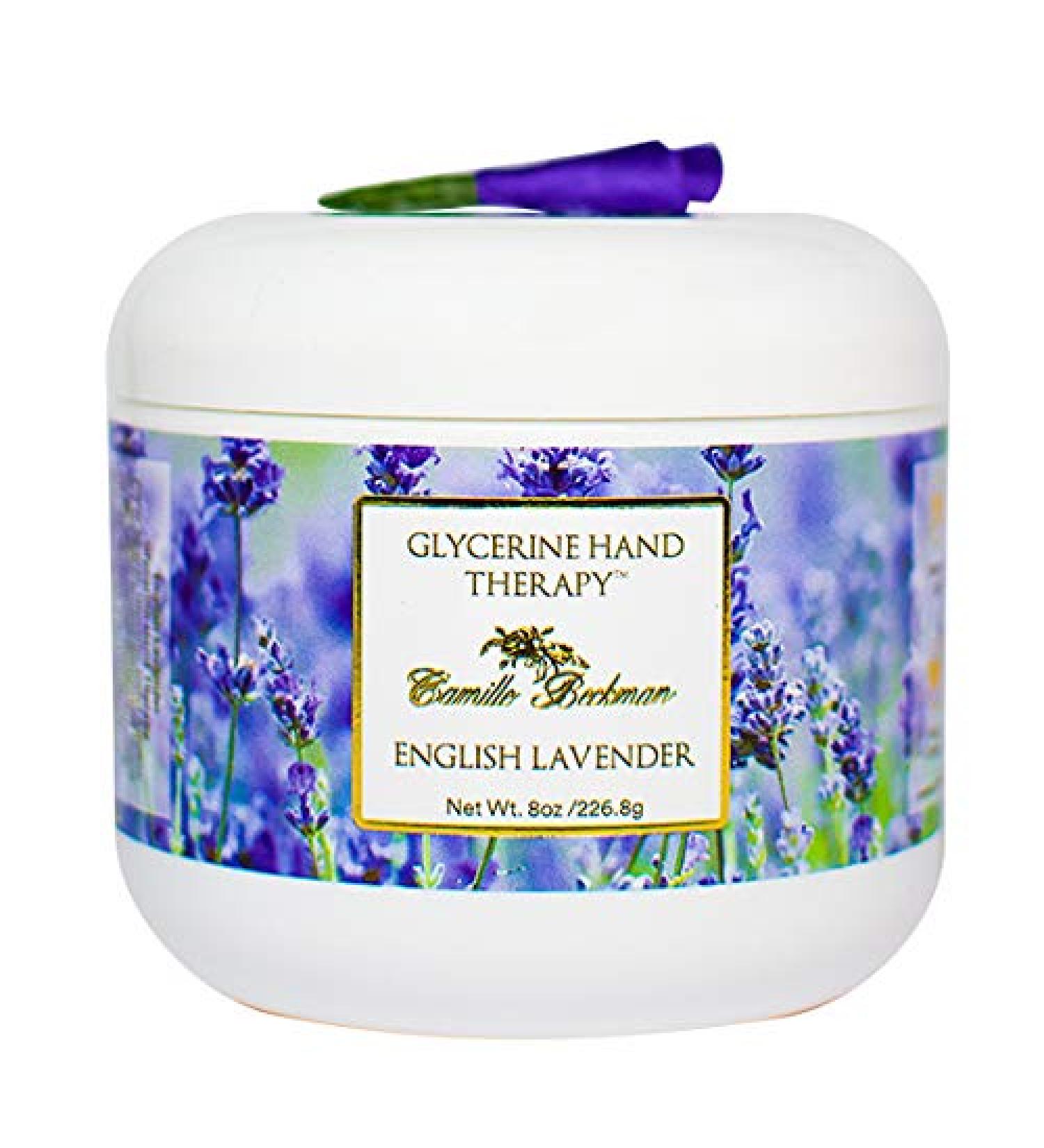 Camille Beckman English Lavender Glycerine Hand Therapy Cream - 8 Ounce - Buy Online on GoSupps.com