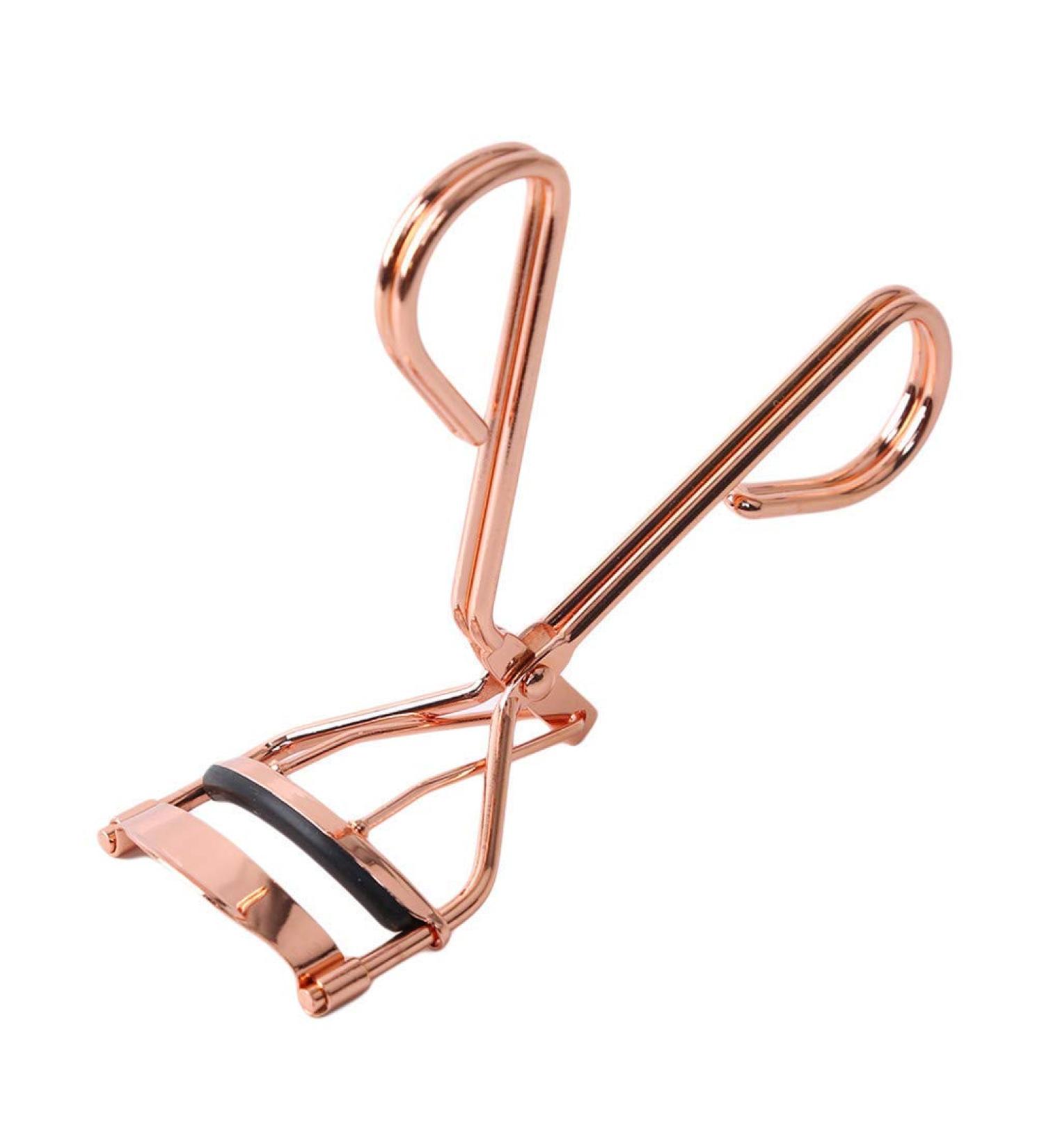 Fliyeong Durable Professional Rose Gold Eyelash Curler Eye lashes Curling Clip Cosmetic Makeup Tools Accessories - Buy Online on GoSupps.com