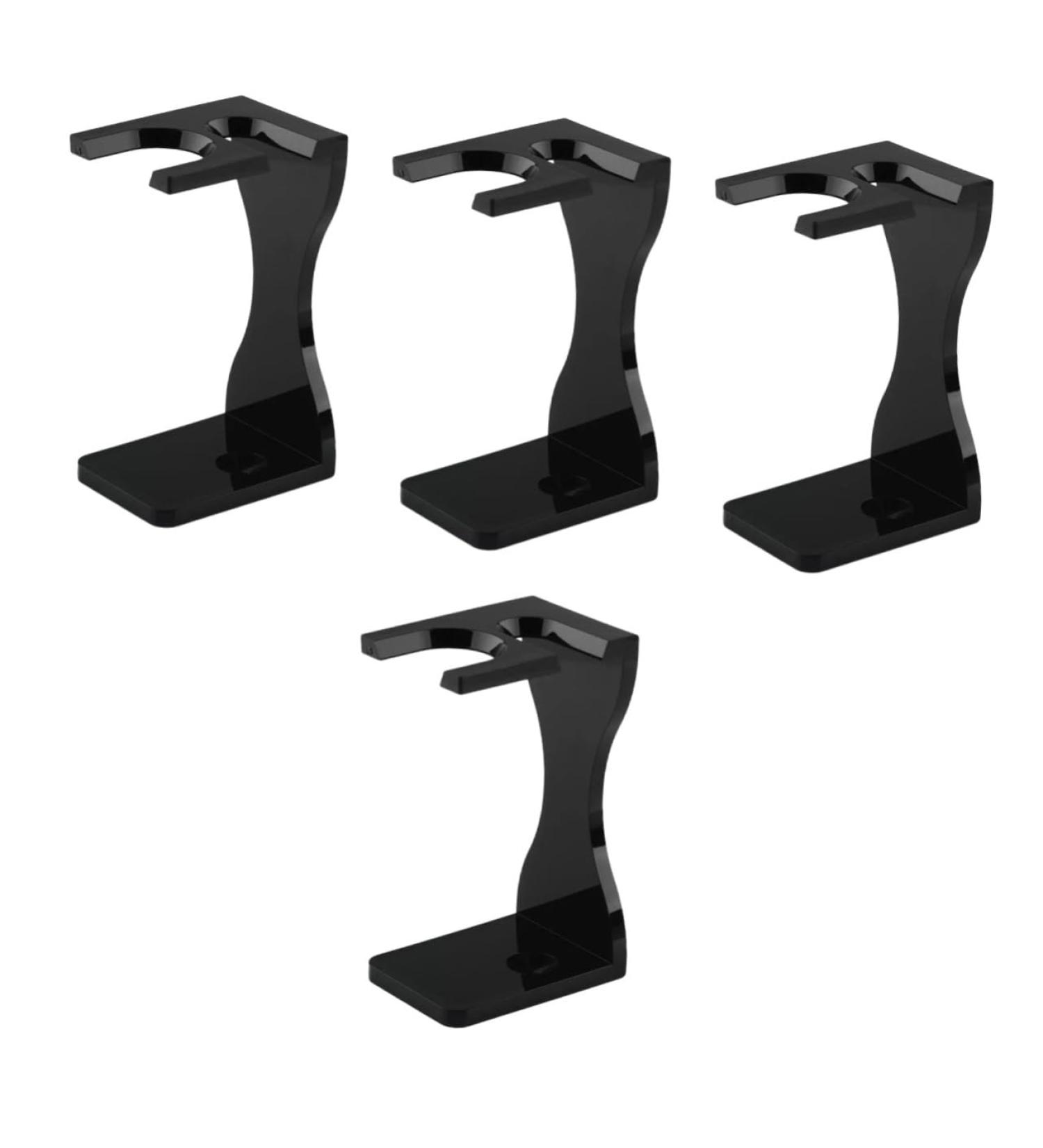 PopetPop 4-Piece Safety Razor Stand Set | Stylish Black Shaving Holder for Men | Durable Acrylic Shaving Accessories | Perfect for Home & Desk | 12x7.2cm - Buy Online on GoSupps.com