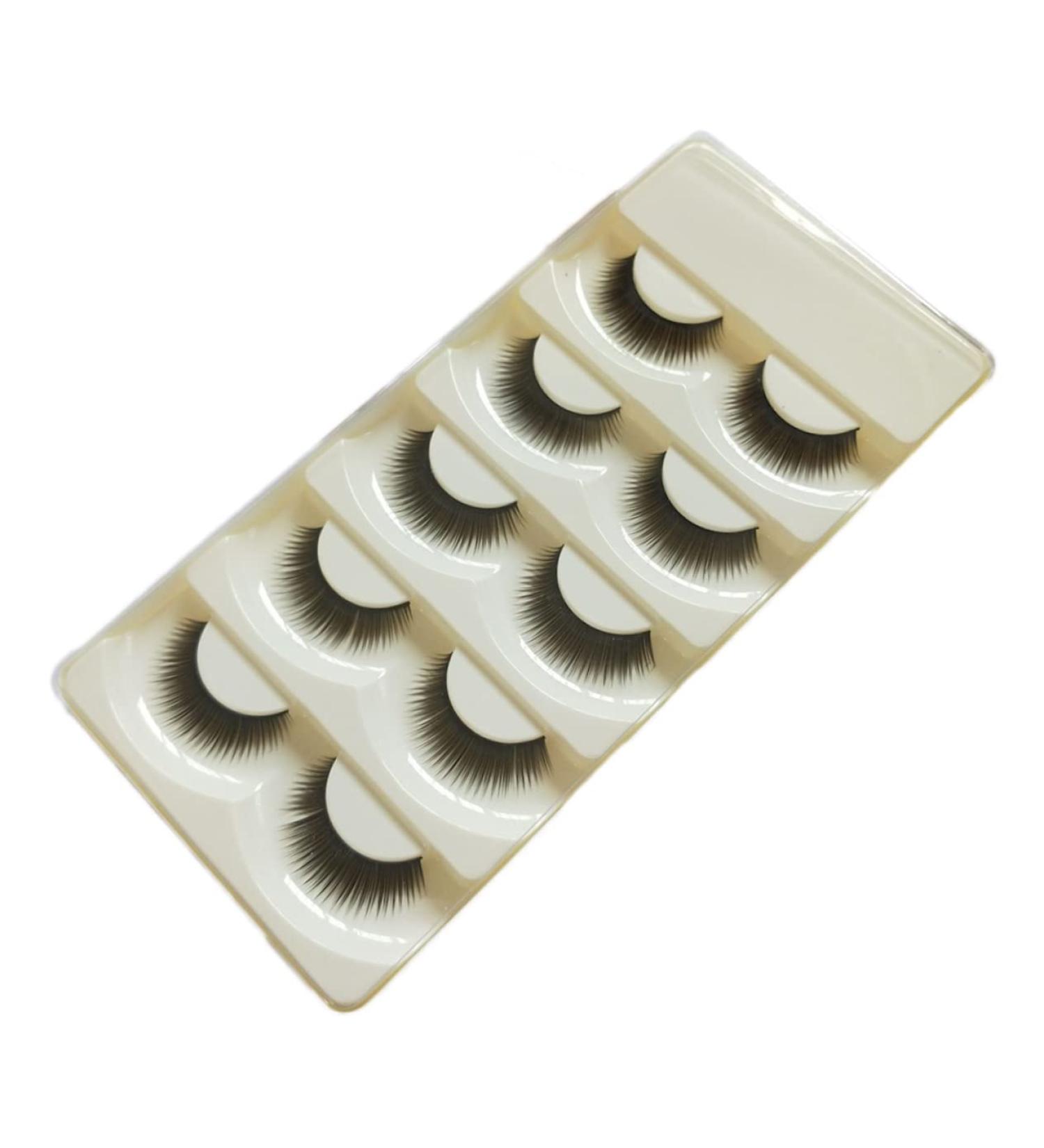 minkissy 5 Pairs Costume Eyelash Reusable Handmade False Eyelashes Adhesive Eyelash Long Lashes Artificial Eyelashes Individual Lashes Makeup Eyelashes Fake Hand Made 3D - Buy Online on GoSupps.com