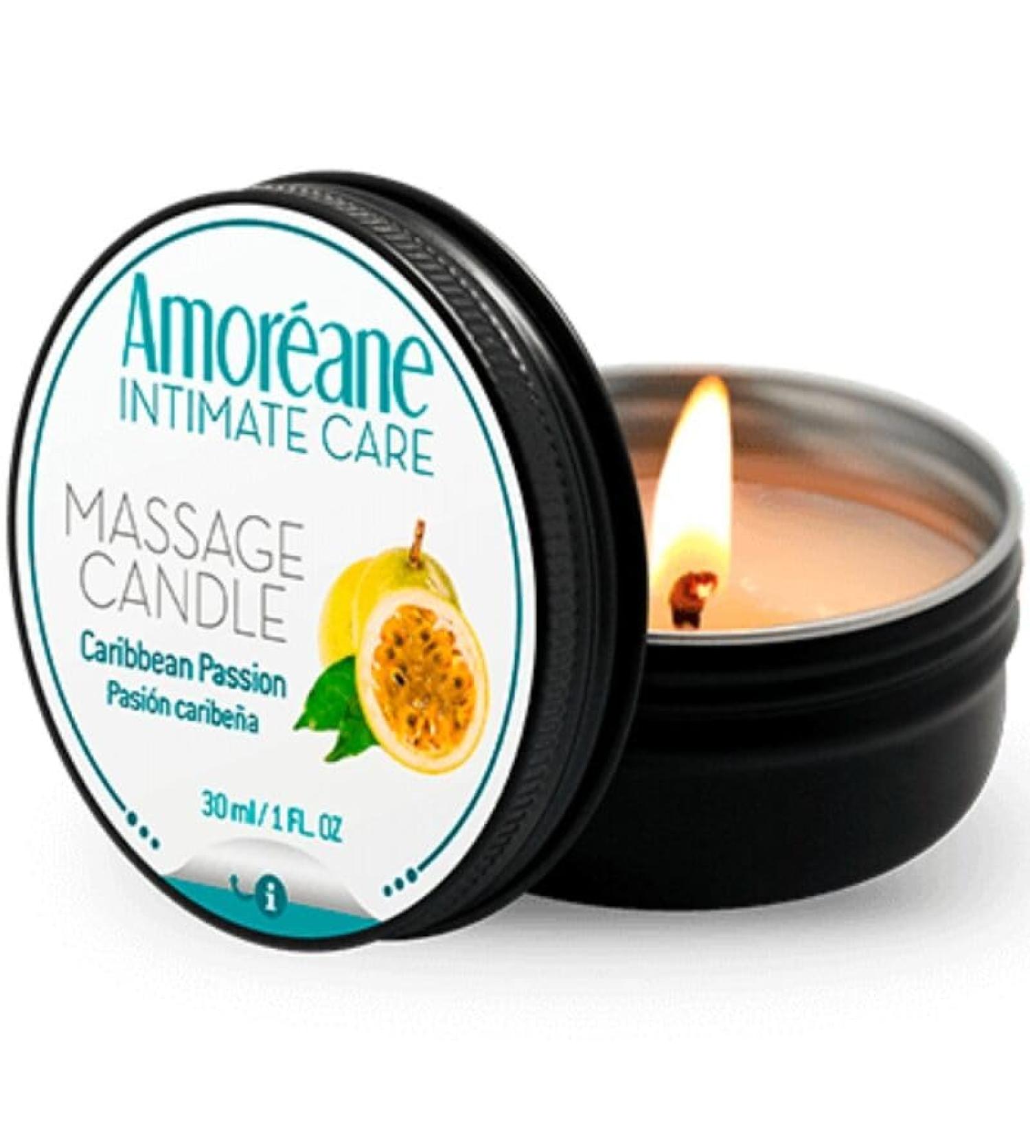 Bougie Huile de massage chaude Huile corporelle - Cadeaux pour couples aromatis e pour th rapie hydratante de la peau romantique SPA -Huile sensuelle pour hommes et femmes 30ml (Caribbean Passion) - Buy Online on GoSupps.com