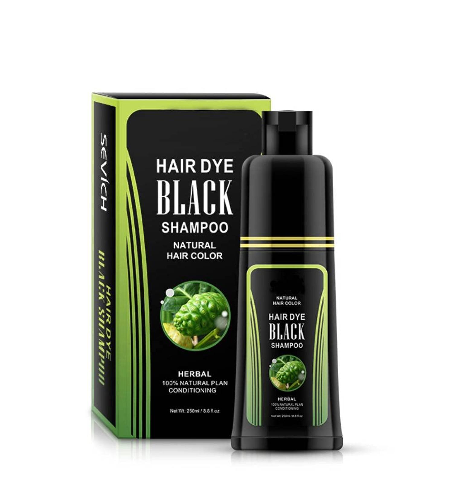 Black Hair Coloring Shampoo for Instant White Hair Removal - 250mL - Buy Online on GoSupps.com