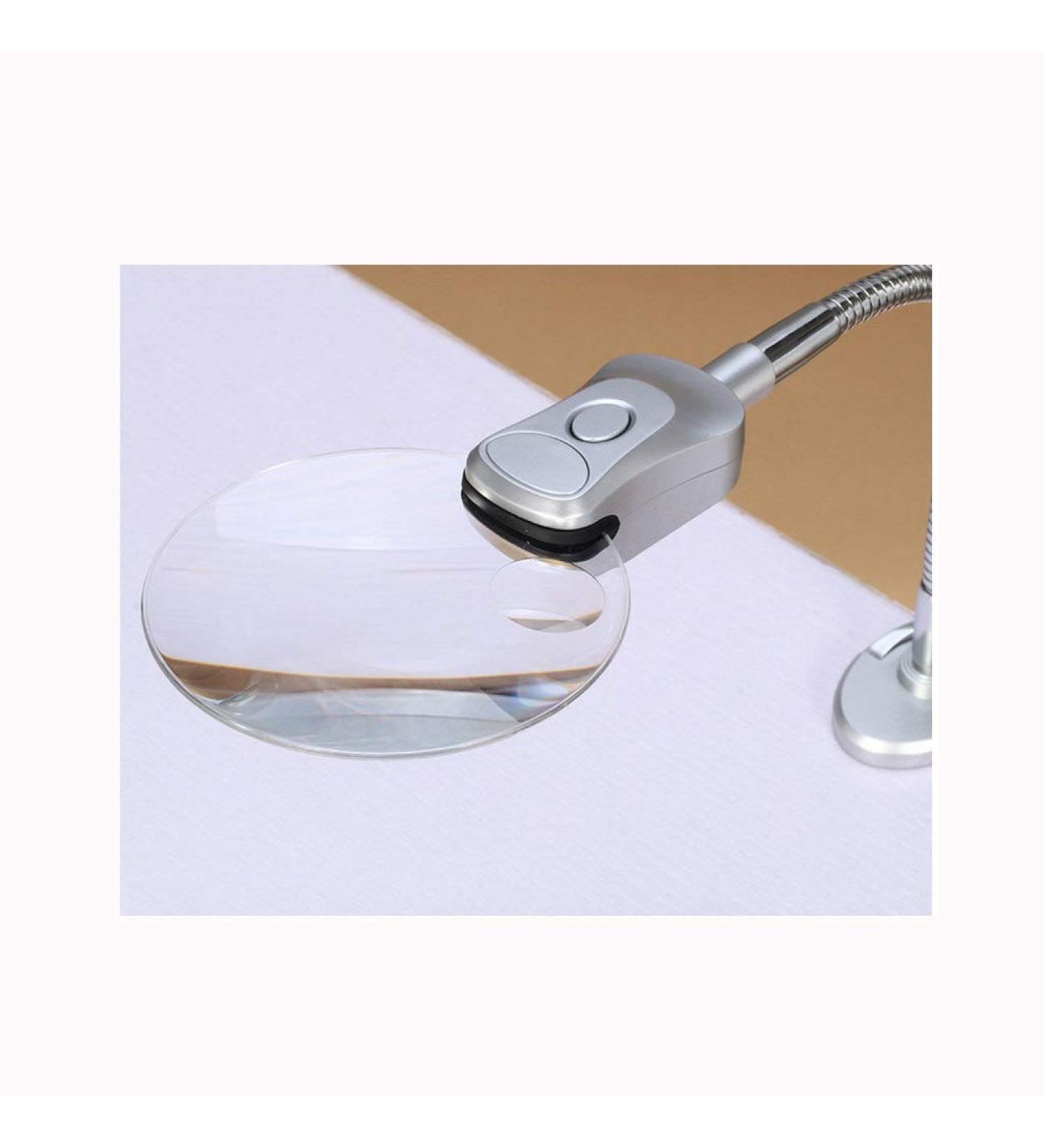 Glass with Light Desktop Clip with LED Light Magnifier 20X Reading Watch Repair Engraving Hose Expansion Mirror 2X 4X 25x Lightweight Handheld Glass Made in China - Buy Online on GoSupps.com