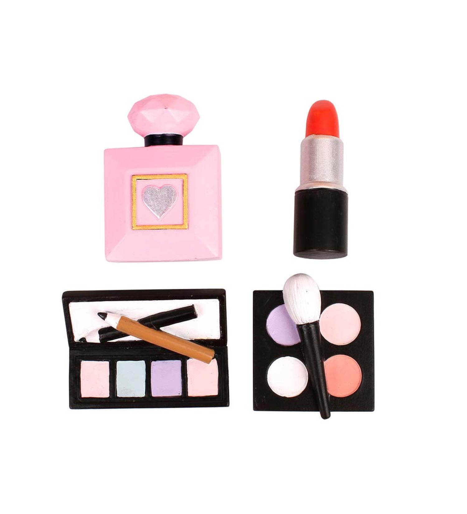 Unimal 4-Piece Harz Makeup Cake Topper Set | Perfume Palette Decoration for Birthdays & Bachelorette Parties - Buy Online on GoSupps.com