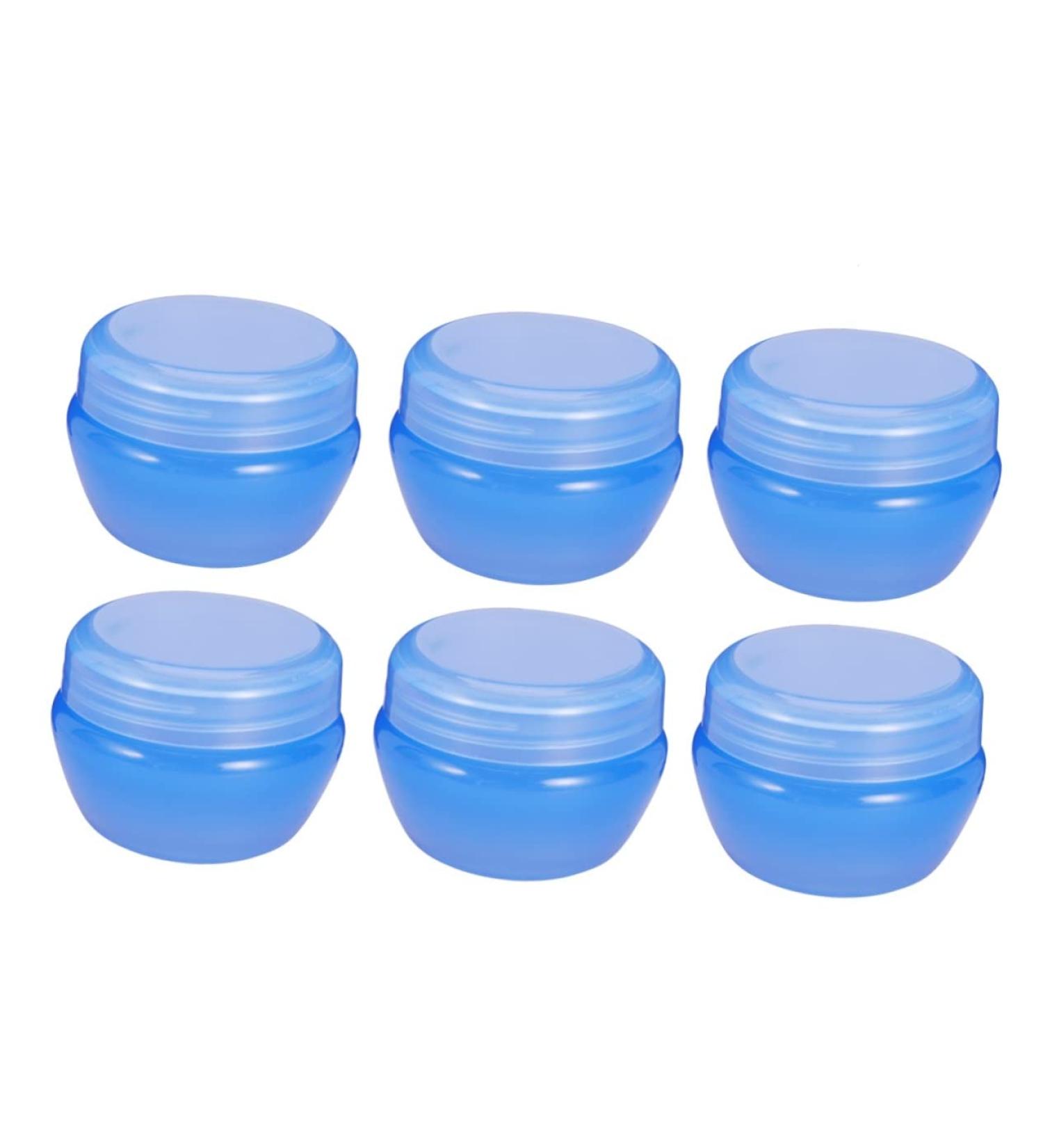 Beaupretty Travel empty plastic jar empty clear plastic sample containers small cosmetic sample containers 20g cosmetic containers make up container jar Mini Plastic Jars vial travel Cream Blue medium - Buy Online on GoSupps.com