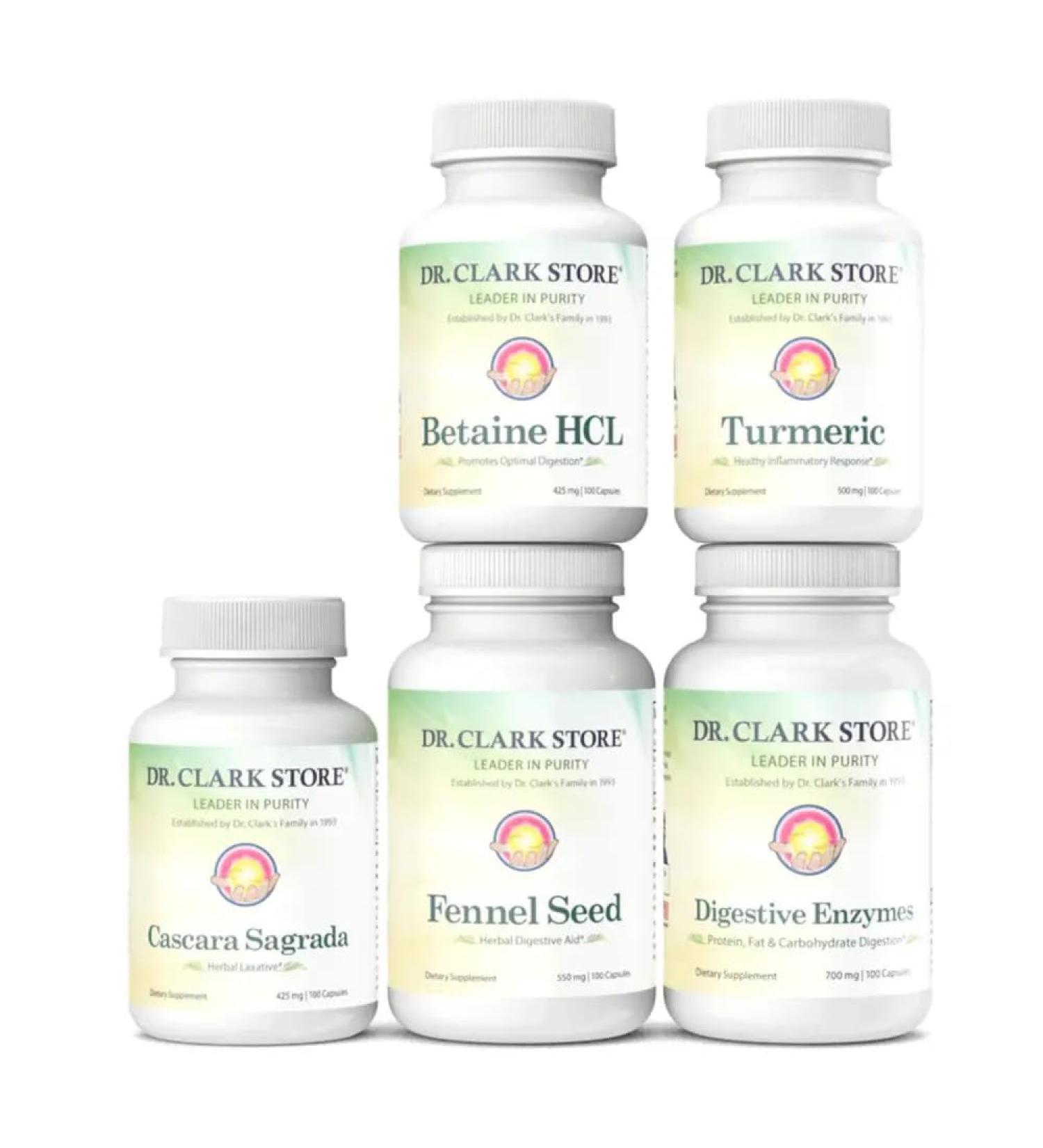 Dr. Clark Digestive Aid | Colon Cleanse Supplement for Intestinal Balance & Nutrient Absorption - 17-Day Detox - Buy Online on GoSupps.com