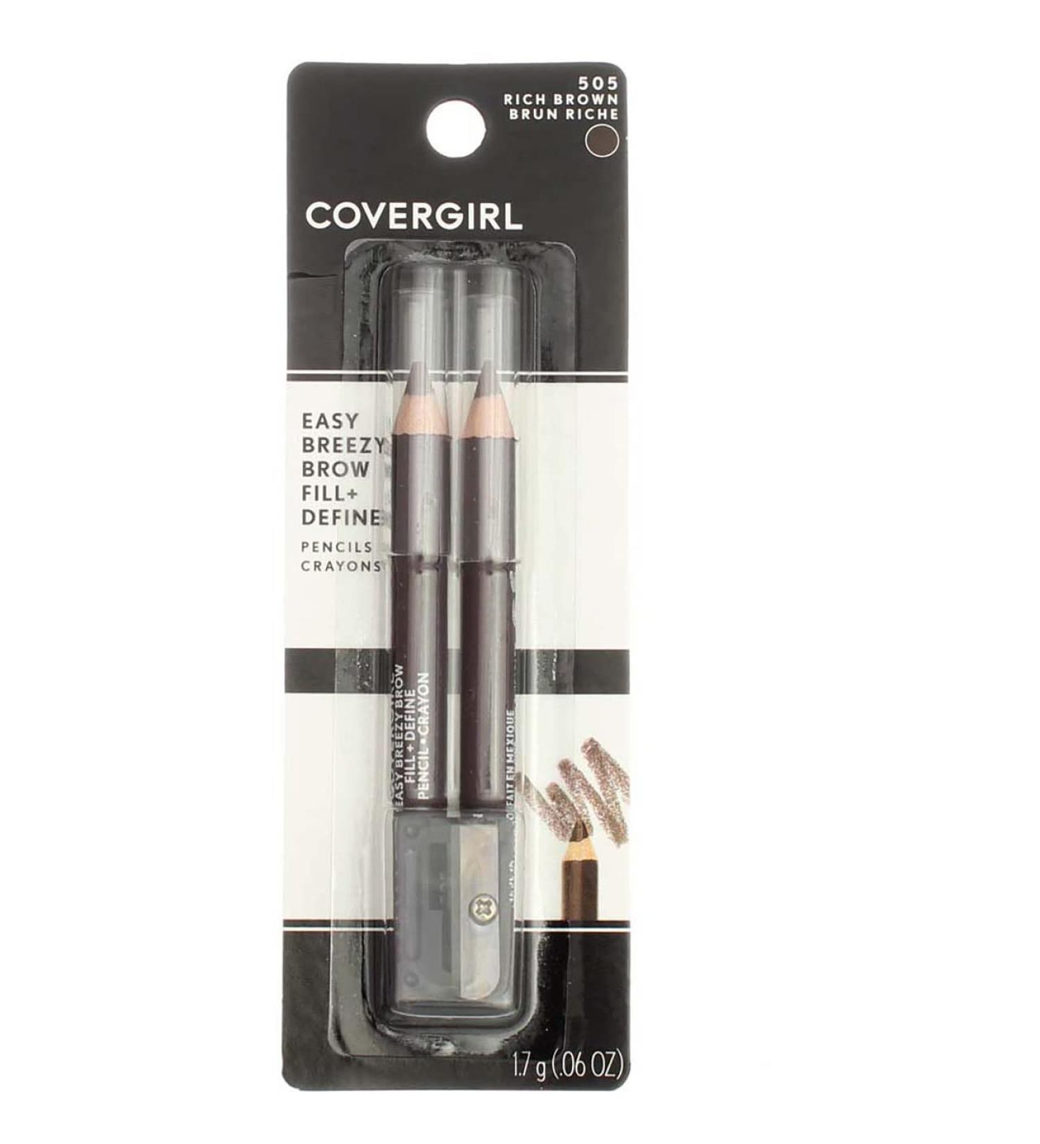 Buy CoverGirl Easy Breezy Brow Fill+Define Pencils Rich Brown - Pack of 6 | International Shipping Available - Buy Online on GoSupps.com