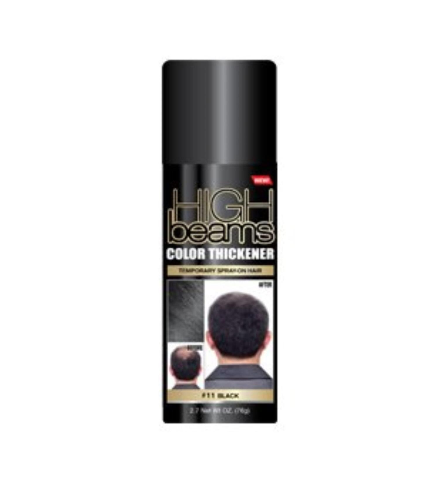 High Beams Color Thickener Temporary Spray-On Hair - Black 2.7 oz (3 pack)