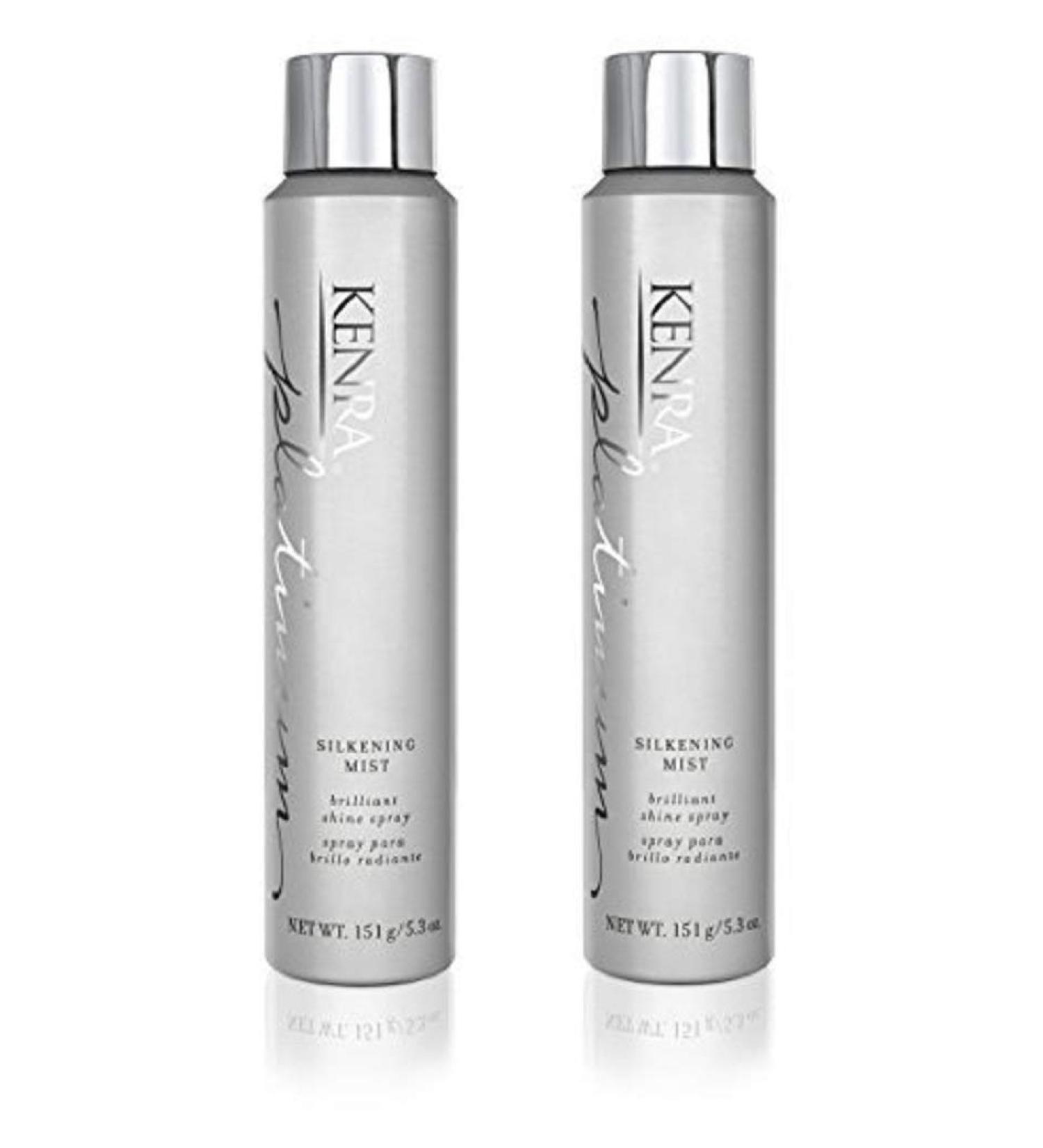 Kenra Platinum Silkening Mist | Brilliant Shine Spray | Smooths Flyaways Detangles and Tames Frizz | Humidity Protection | All Hair Types 50% VOC 5.3 Ounce (Pack of 2) - Buy Online on GoSupps.com