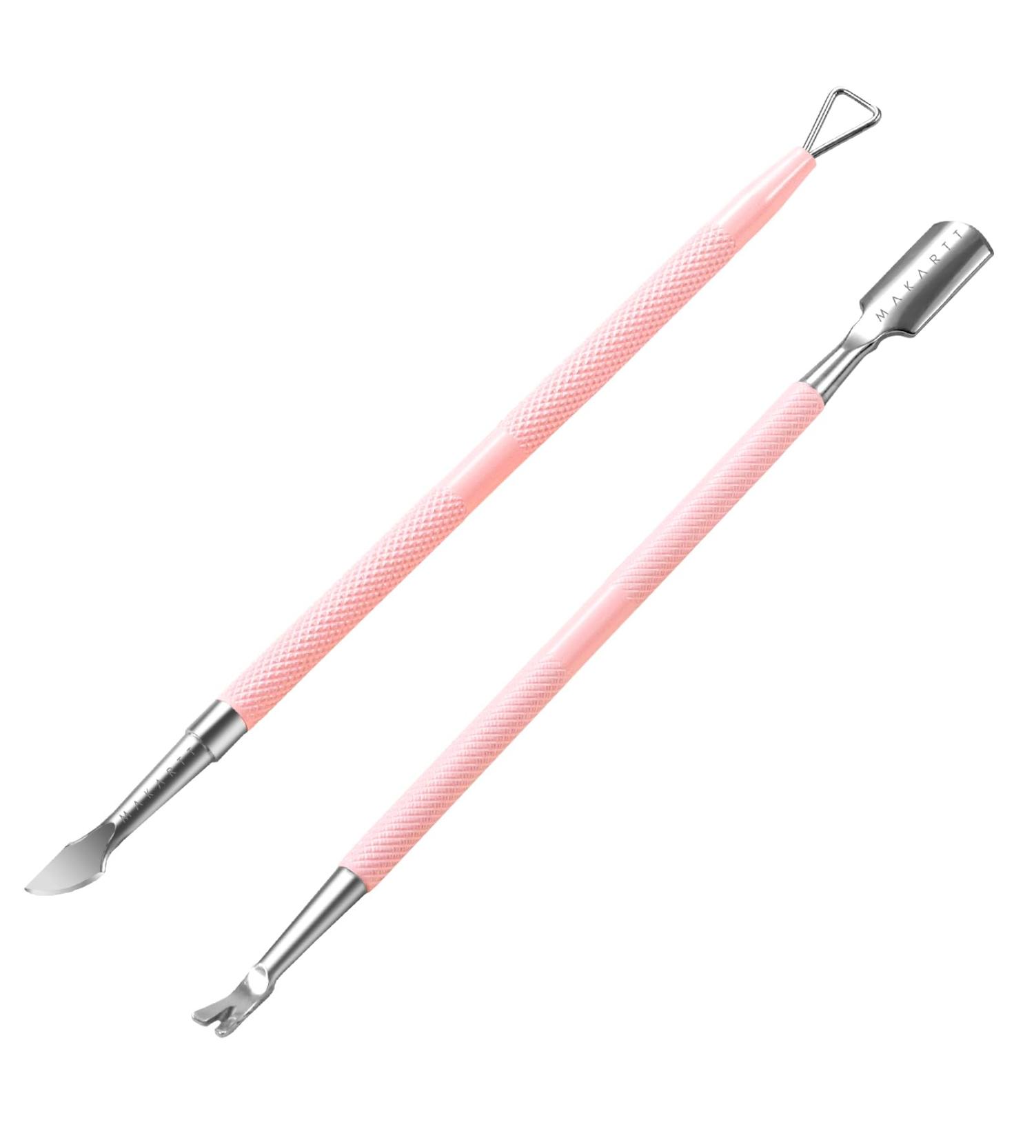 Makartt Cuticle Pusher and Nail Polish Scraper: Double-Sided Cuticle Pusher Dead Skin Cleaner - Professional Gel Nail Polish Remover - Buy Online on GoSupps.com