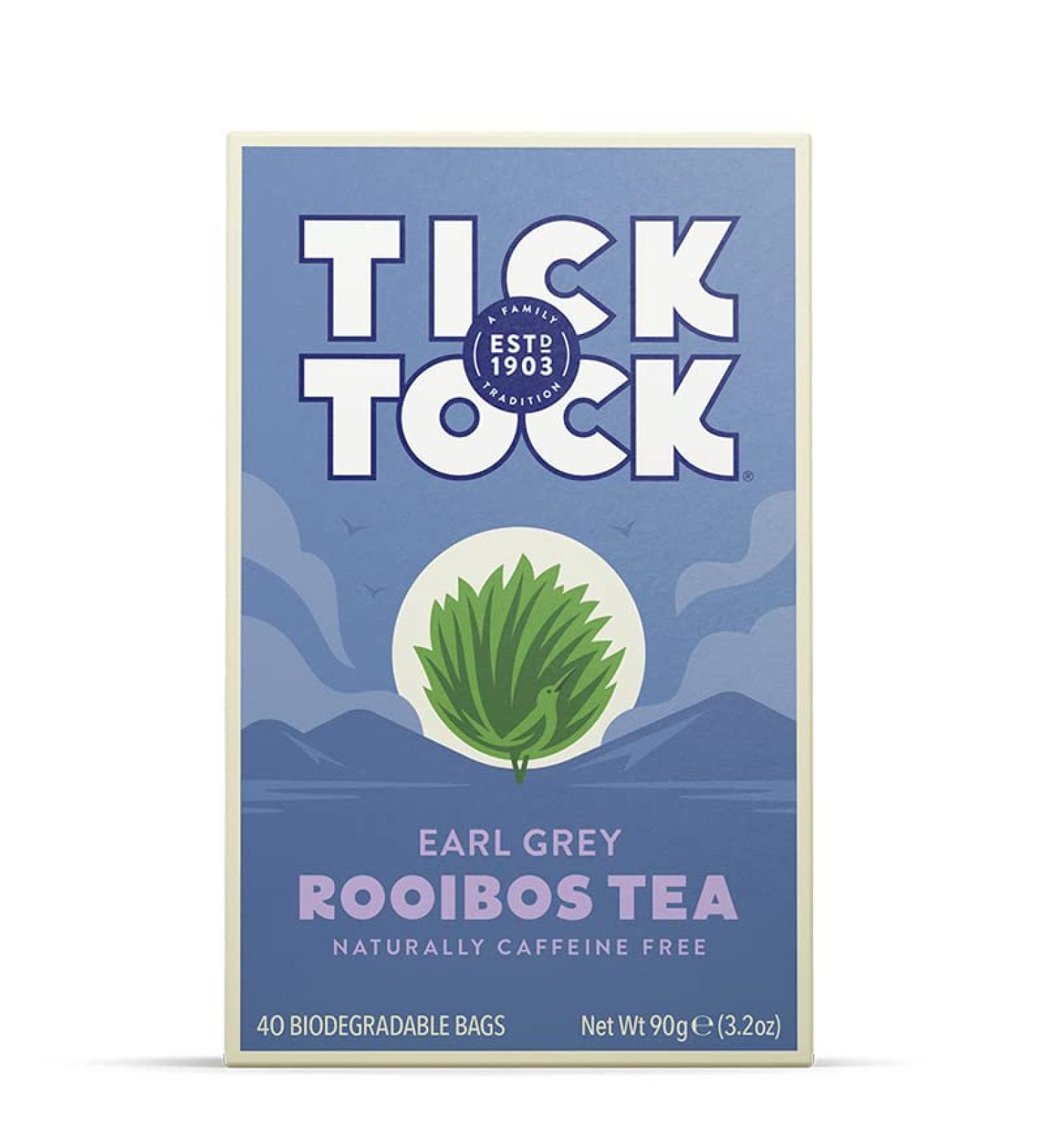 Tick Tock Tick Tock Rooibos Earl Gray Tea Bags 40 Count - Buy Online on GoSupps.com