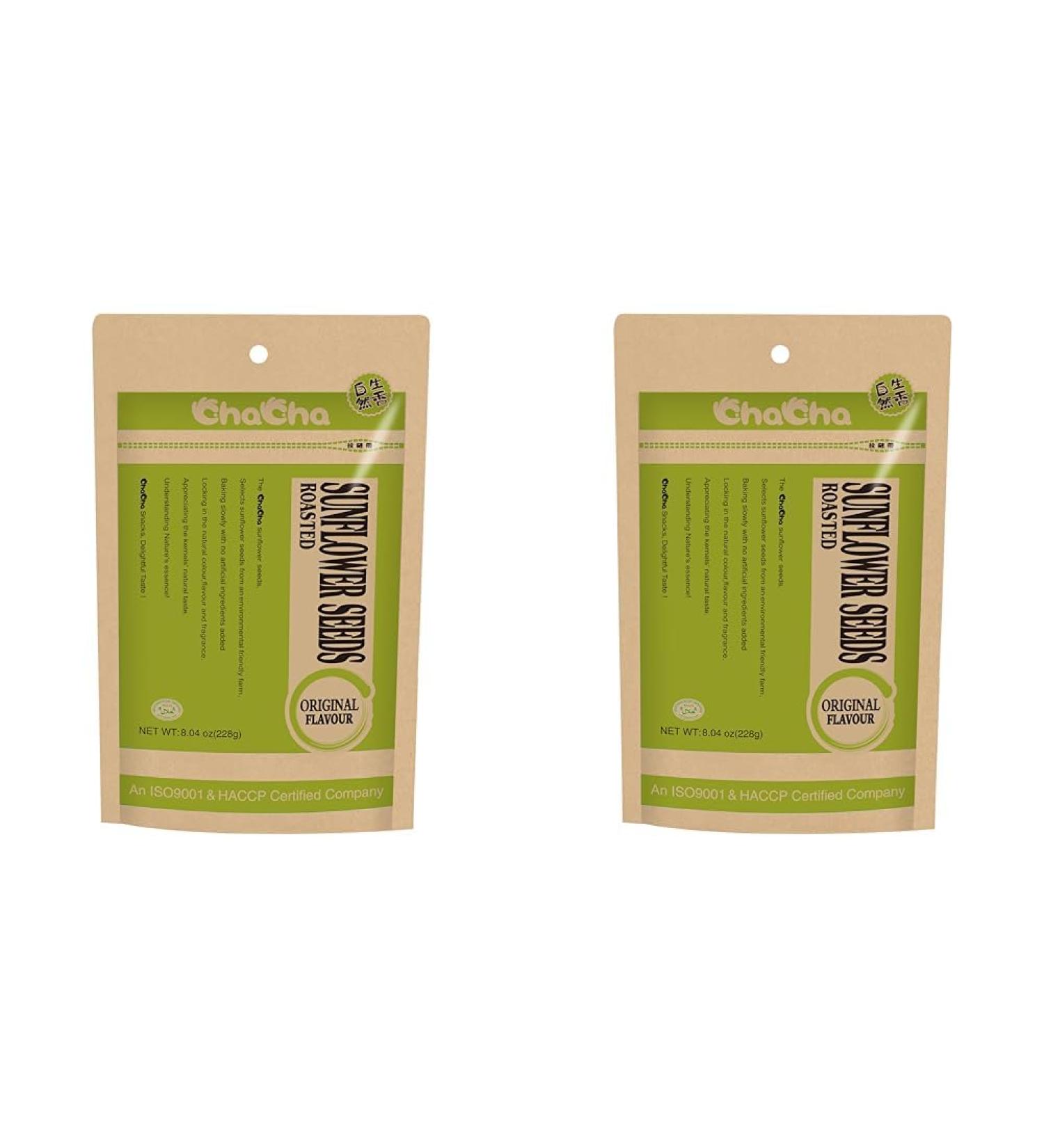 Chacha Roasted Original Sunflower Seeds - Premium Healthy Snack from China (2 Pack 460g) - Buy Online on GoSupps.com