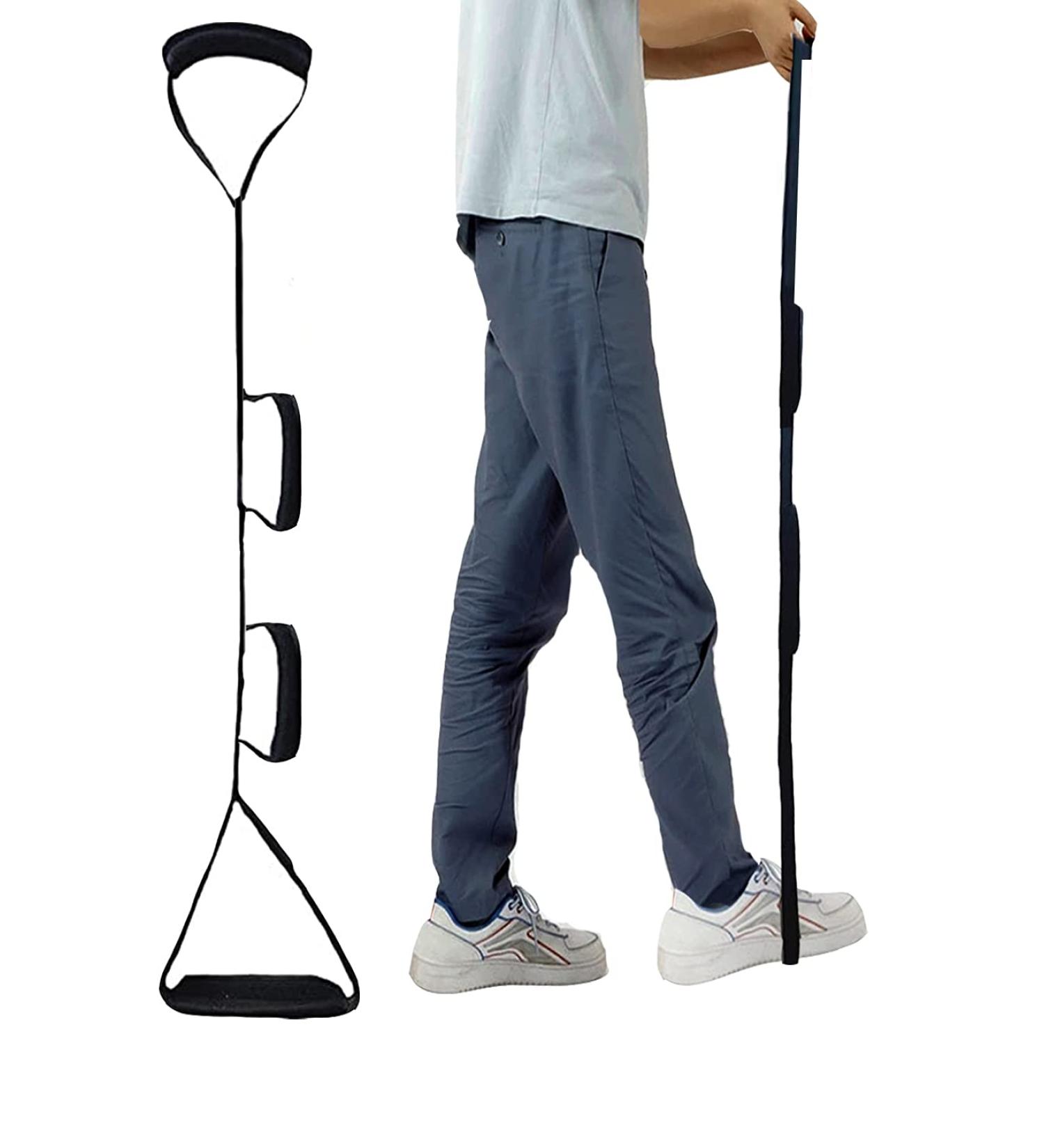 Healthman Leg Lifter Strap Multi-Loop Style - with Hand Grips & Soft Foot Pad for Adult Senior Elderly Handicap Disability & Pediatrics - Mobility Aid (Soft Hand Grip) - Buy Online on GoSupps.com