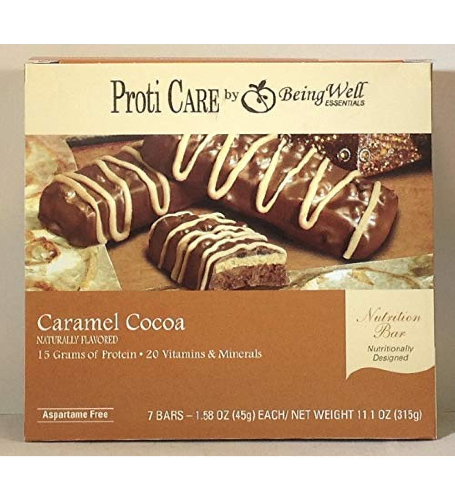 Proti Care Caramel Cocoa Protein Bars - 15g Protein - 7 Servings - Buy Online on GoSupps.com