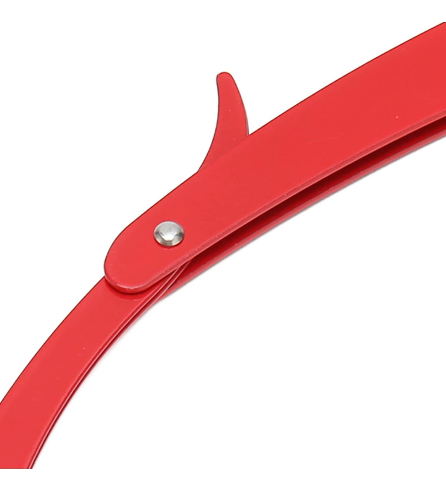 Portable Beard Cladding Holder - Foldable Red Alloy Hair Cutting Blade with Straight Edge - Buy Online on GoSupps.com