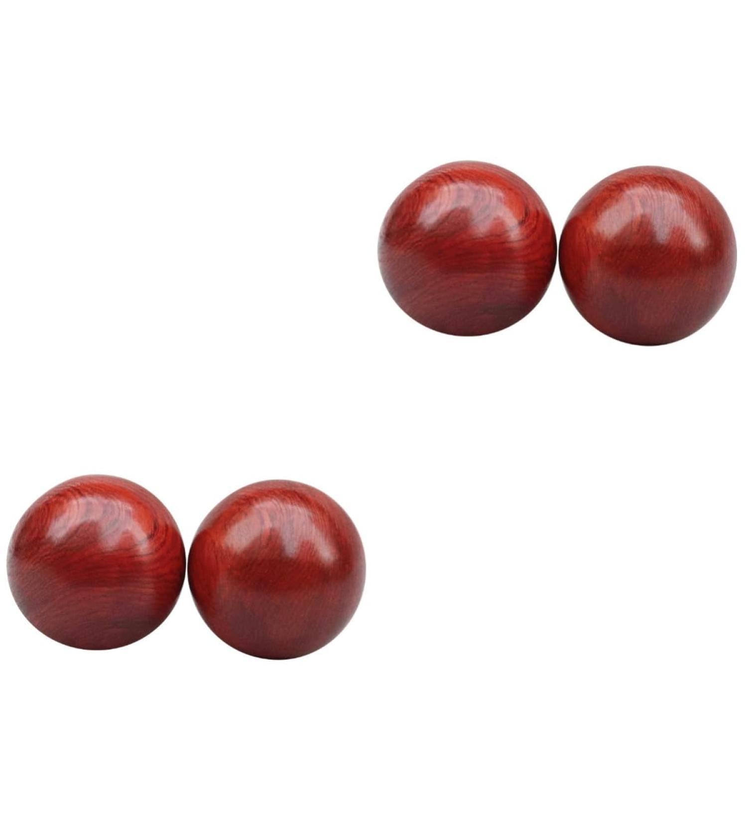 Frcolor 4-Piece Portable Hand Training Balls | Stress Relief & Massage Gear for Fitness | Asian Meditation Rosewood Balls - Buy Online on GoSupps.com