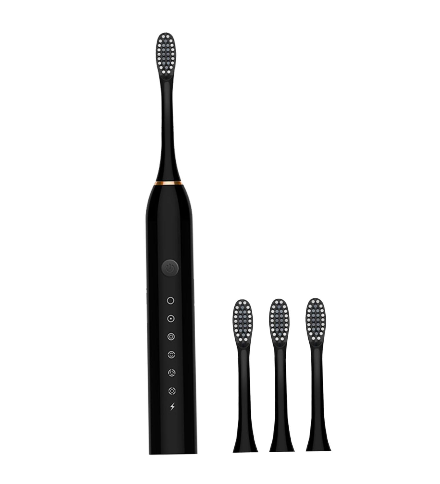 Buy Electric Toothbrush Set - Rechargeable Adults Toothbrush with 4 Brush Heads 6 Modes Waterproof Smart Timer - Whiten Teeth Low Noise Longer Life - Shop Now - Buy Online on GoSupps.com