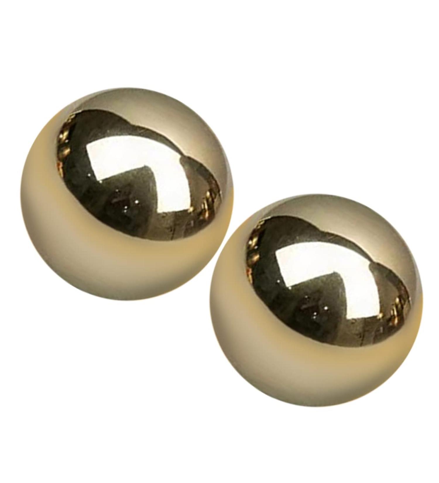 Kombiuda Brass Massage Balls - 2 Pcs Smooth Hand Training Balls for Gym & Portable Massage - Buy Online on GoSupps.com