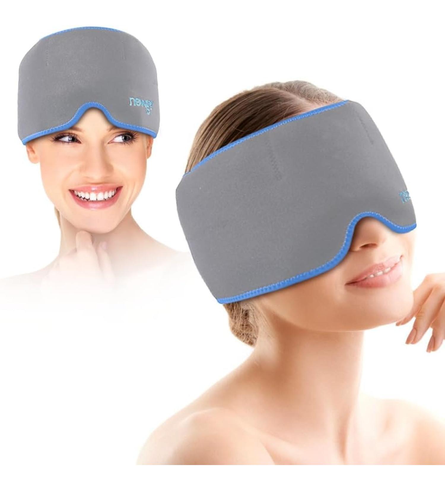 NEWGO Migraine Relief Head Ice Wrap - Reusable Hot Cold Therapy Headache Hat for Chronic Migraine, Tension Headache, Chemotherapy - Grey - Buy Online on GoSupps.com