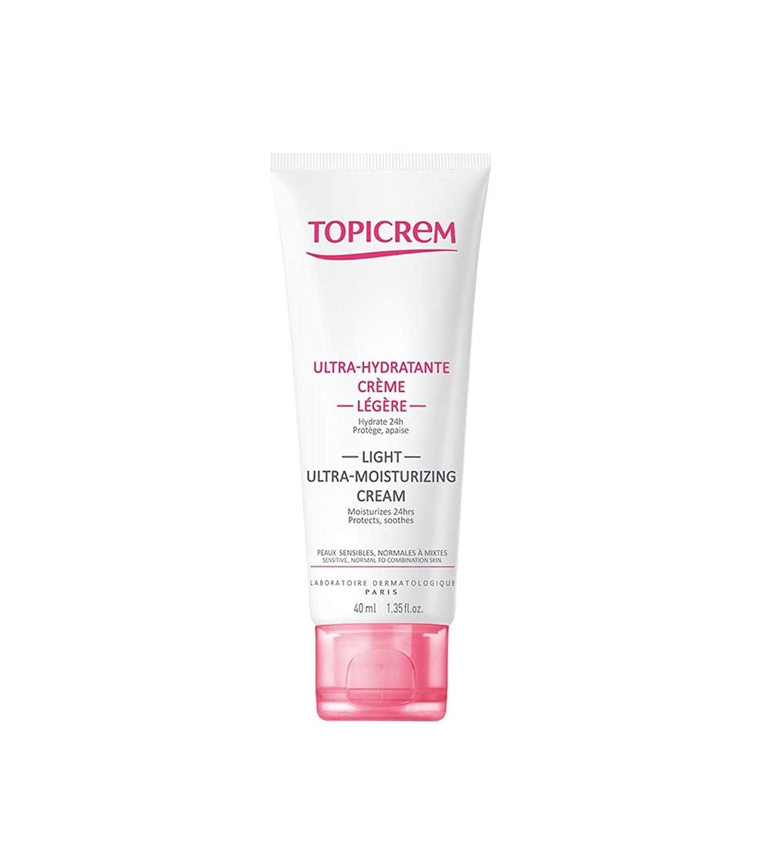 Topicrem Light Ultra-Moisturizing Cream 40ml - Hydrating Skin Care for All Skin Types | International Shipping Available - Buy Online on GoSupps.com