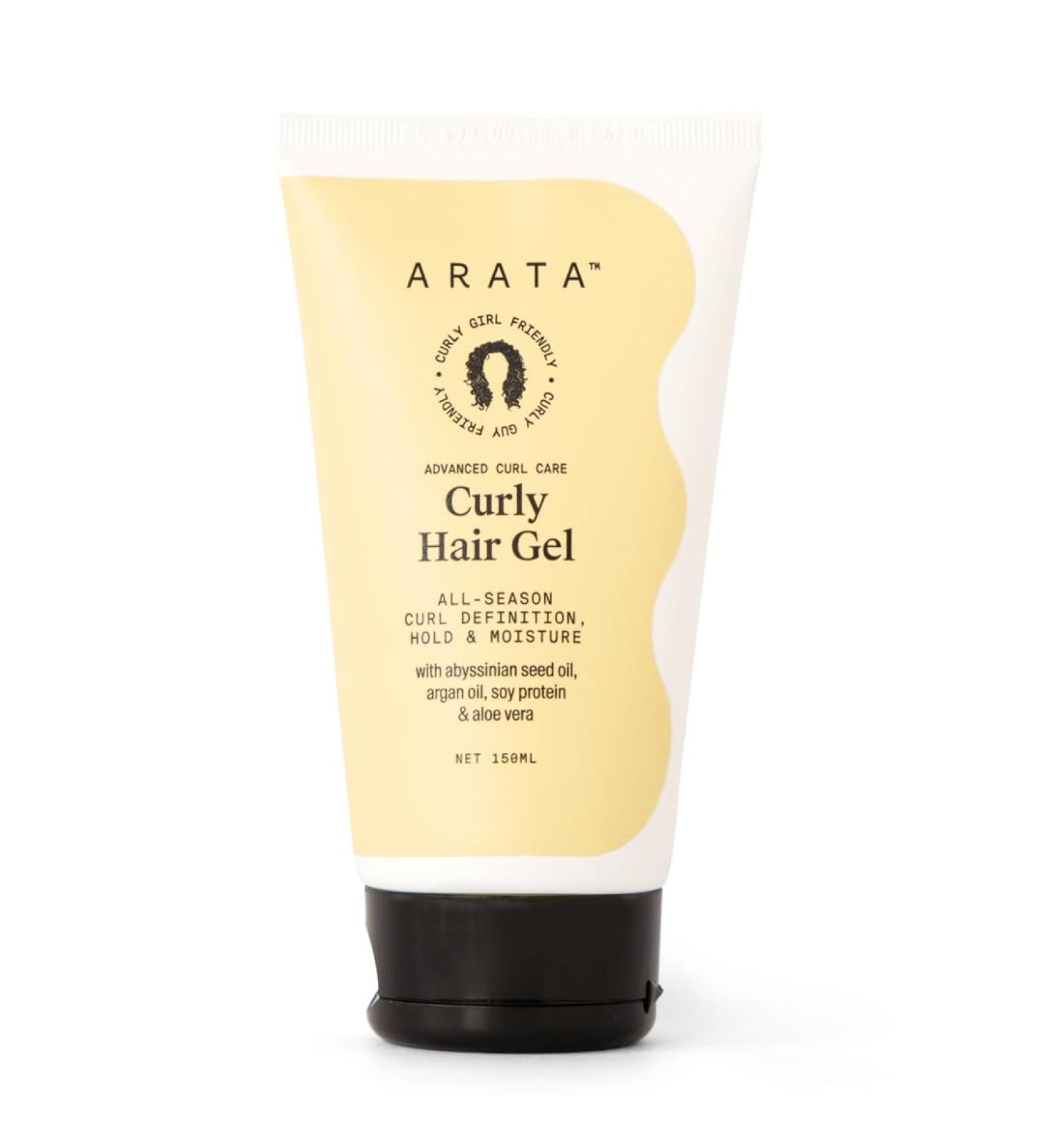 Arata Advanced Curl Care Gel 150 ML | Abyssinian Seed Oil Argan Oil Aloe Vera | Best Curl Definition & Hold | CG Approved Curly Hair Care - Buy Online on GoSupps.com