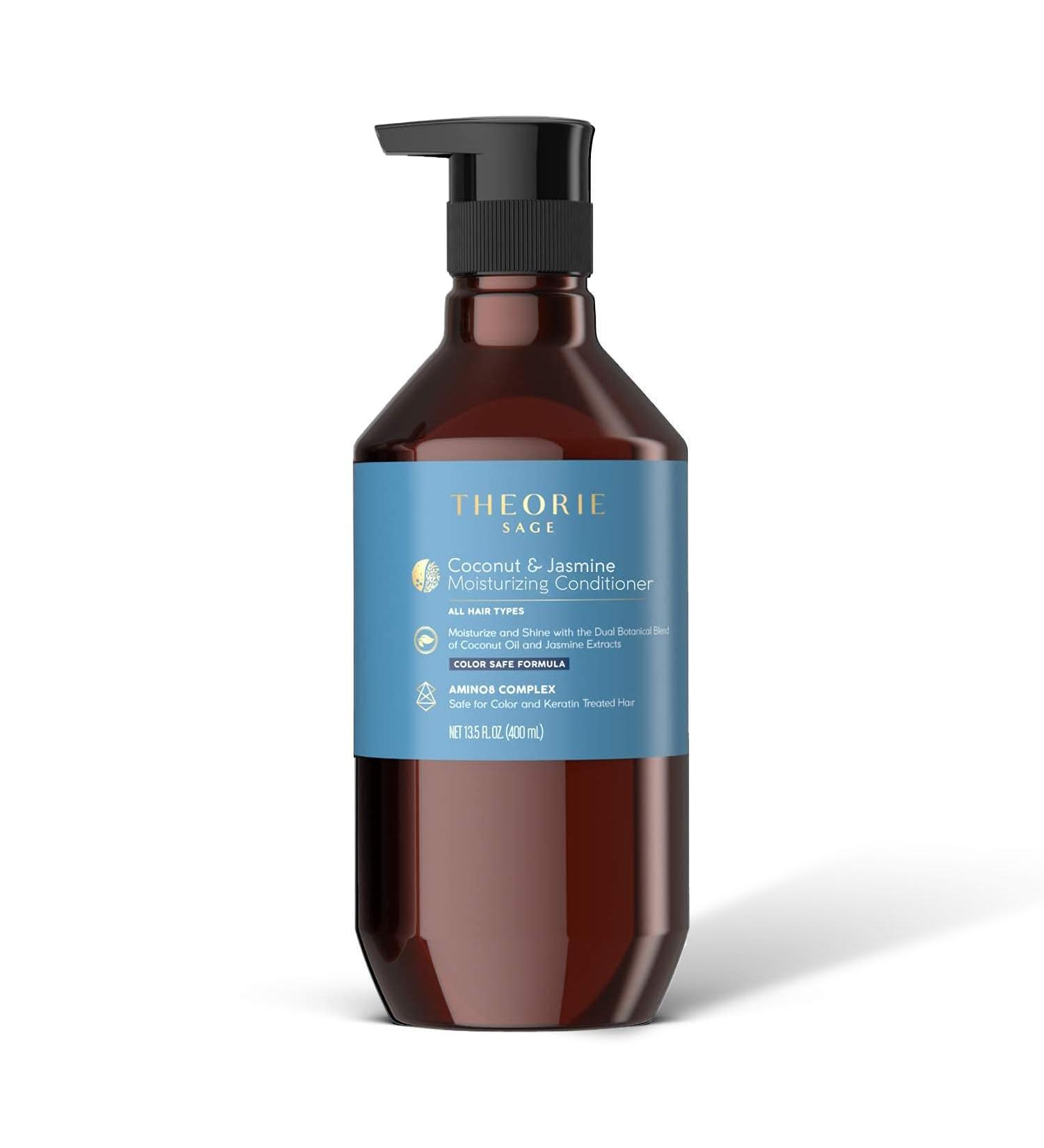 Theorie Coconut & Jasmine Moisturizing Conditioner - 400mL | Hydrating Shine & Strength for All Hair Types - Color & Keratin Protection - Buy Online on GoSupps.com
