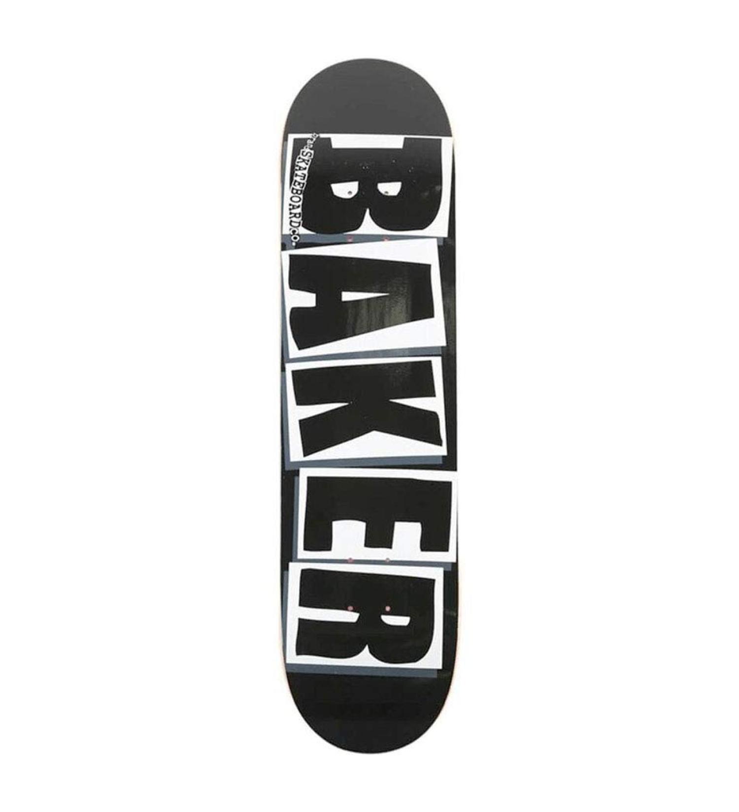 Baker Skateboard Deck(Black/White Logo,8.25")