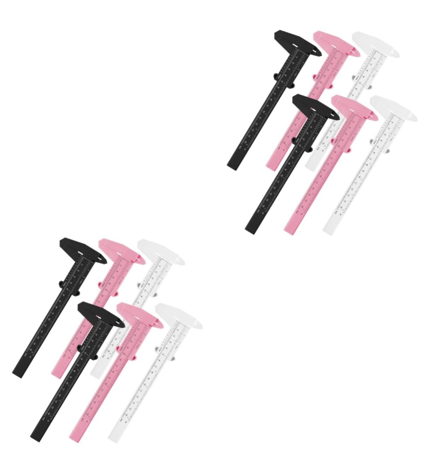 FOMIYES 12 Pcs Locating Rule Facial Tool Pocket Ruler Mini Eyebrow Measuring Ruler Face Eyebrow Card 1 count (Pack of 1) Assorted Colorx2pcs - Buy Online on GoSupps.com