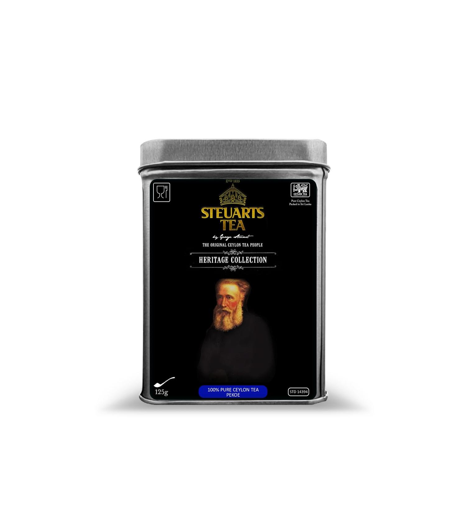 Steuarts Tea - Pekoe Premium Loose Leaf Ceylon Tea 125g - Buy Online on GoSupps.com