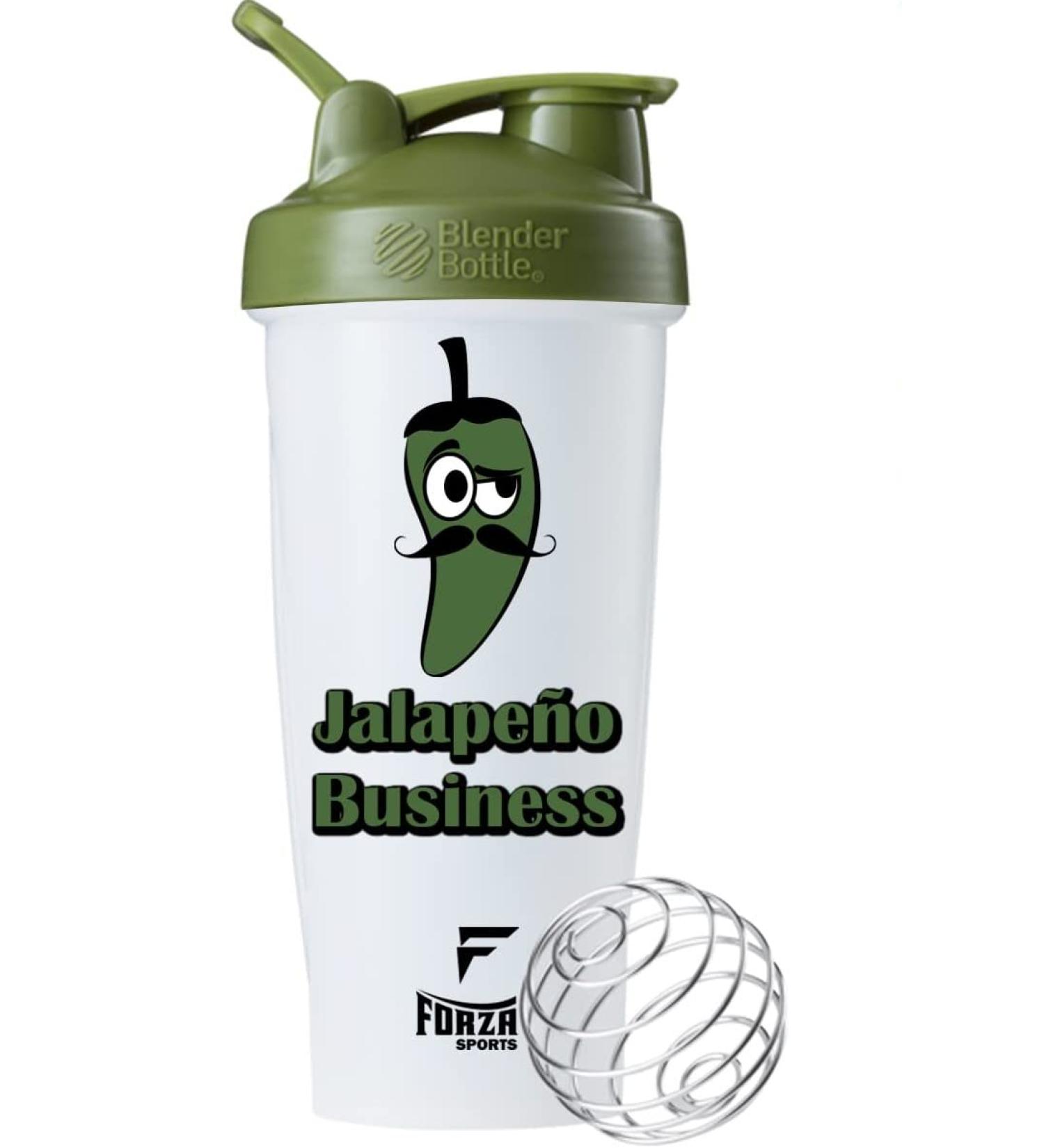 Blender Bottle x Forza Sports Classic 28 oz. Shaker - Jalapeno Business - White - Buy Online on GoSupps.com