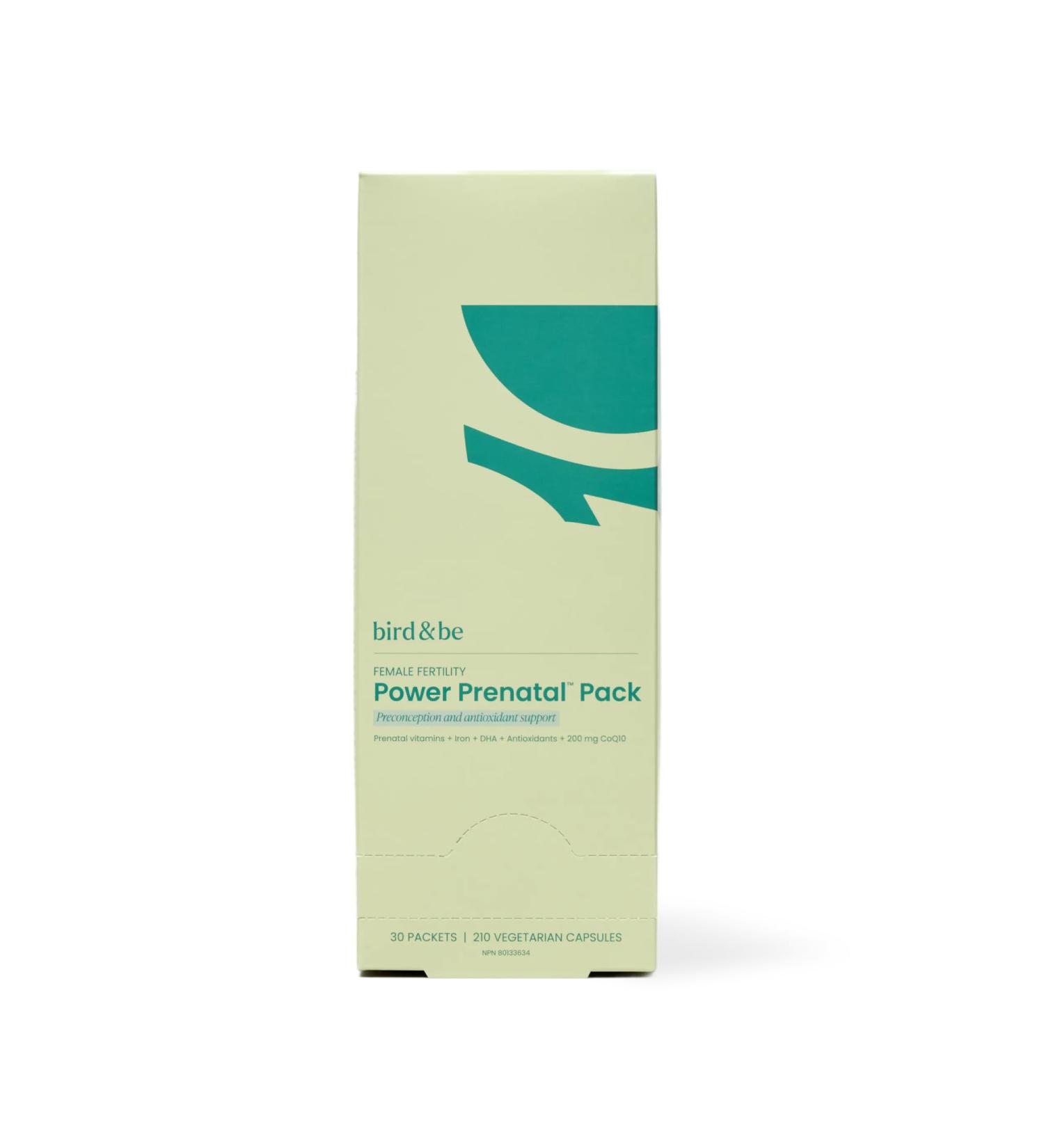 bird&be Female Fertility Power Prenatal Pack - Fertility Support with Algae Oil DHA (Omega-3) CoQ10 and N-Acetyl Cysteine - 30-Day Supply - Buy Online on GoSupps.com
