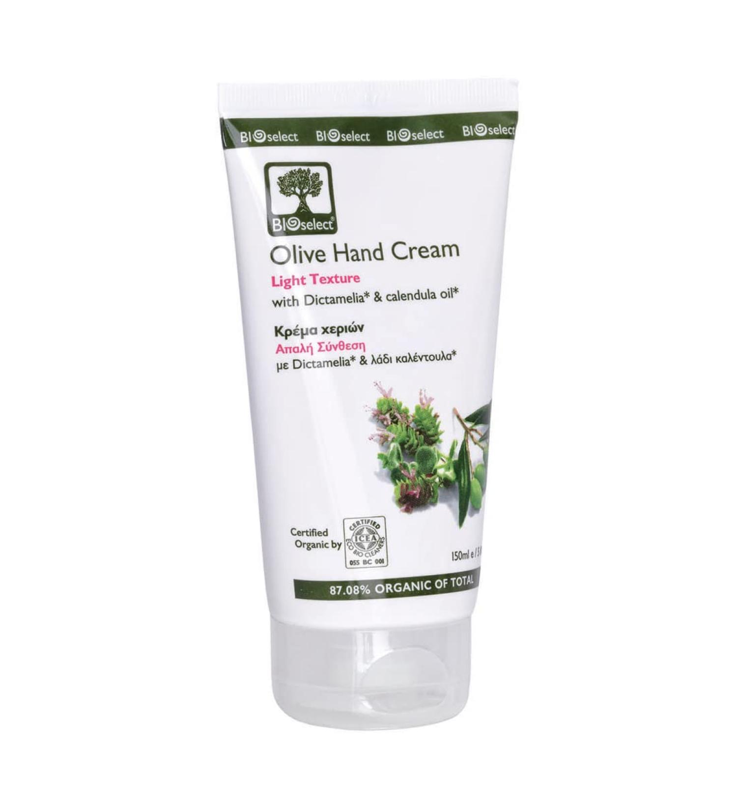 BIOselect Olive Hand Cream 150ML - Lightweight Moisturizing Formula for All Skin Types - International Shipping Available - Buy Online on GoSupps.com