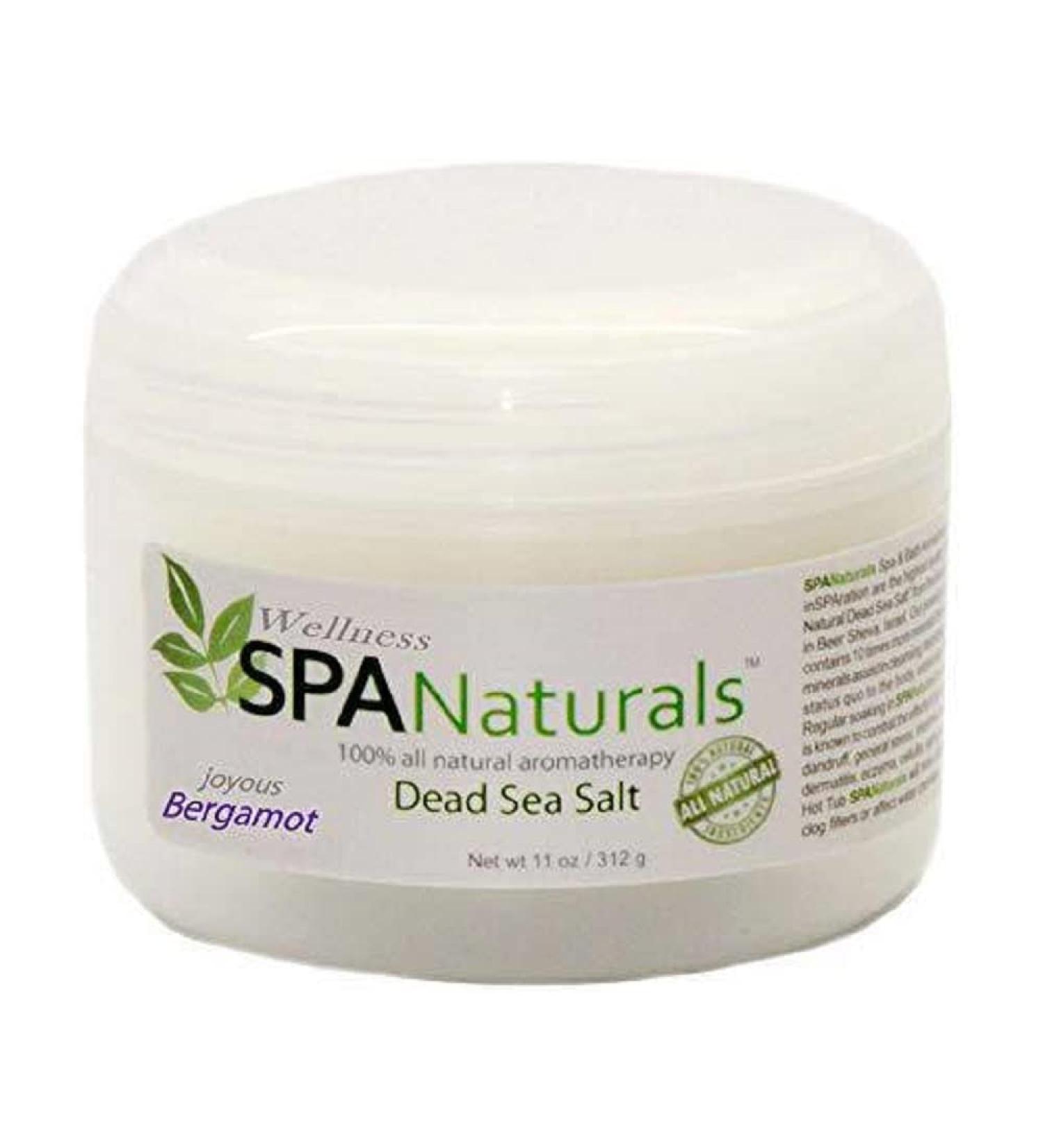 InSPAration 594 16oz Spa Naturals Dead Sea Salt-Bergamot  White