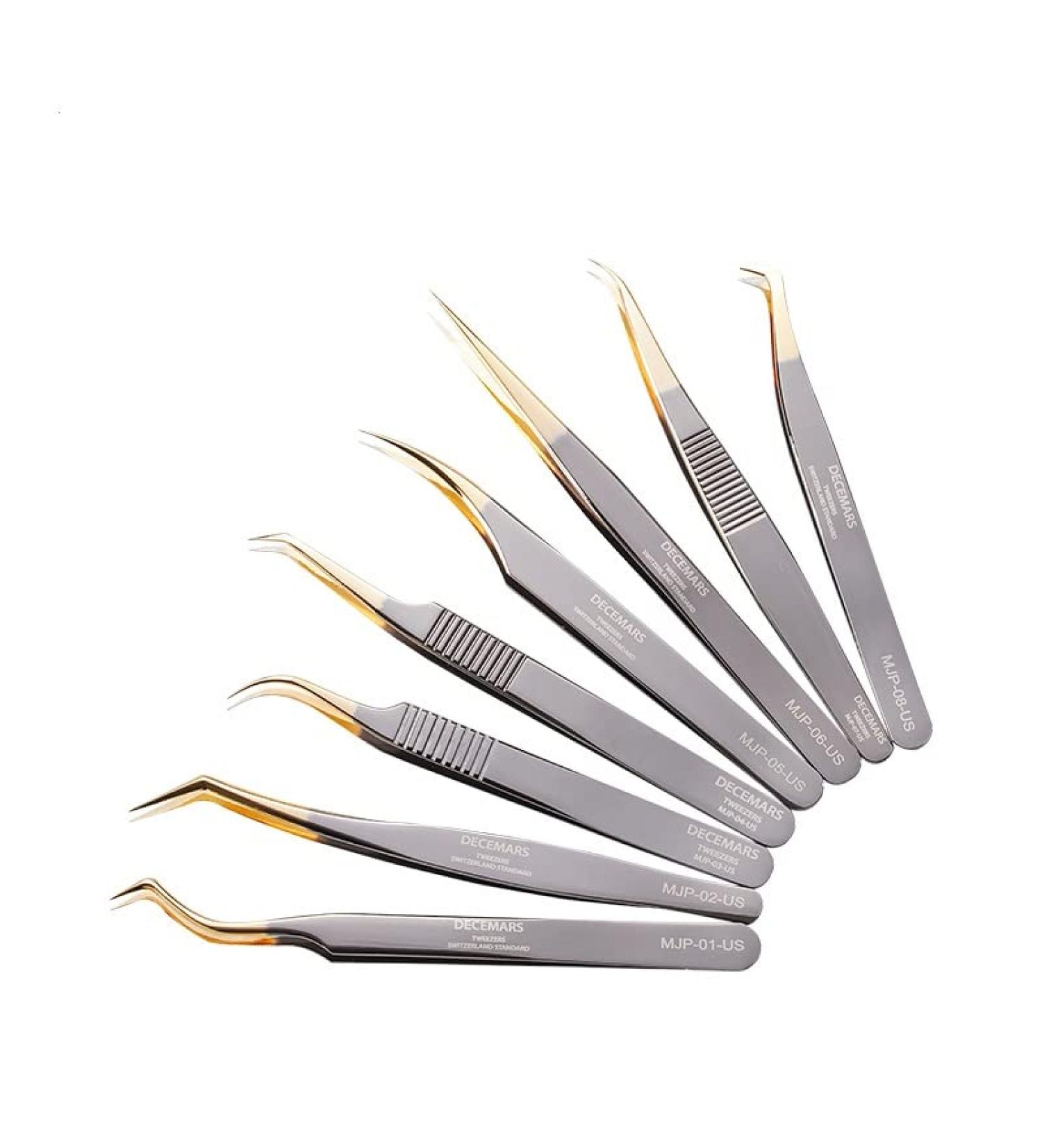 DeceMars MJP-01-US Eyelash Extensions Tweezers for Lash Artists | Precision Tools for Perfect Lashes - Buy Online on GoSupps.com