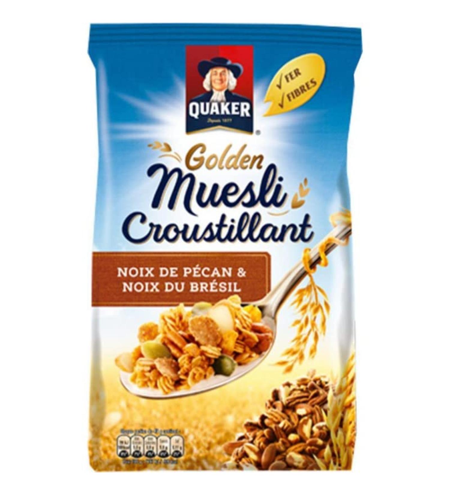 Quaker Golden Muesli Crunchy Pecan & Brazil Nuts 500g (pack of 4)