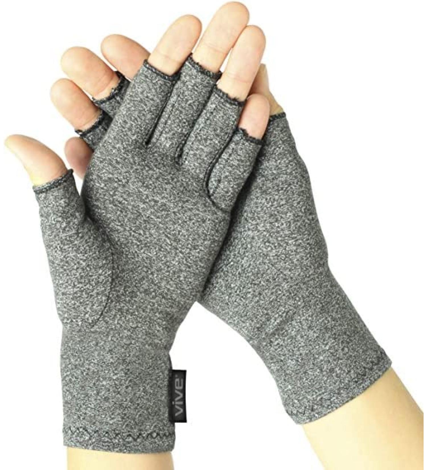 Arthritis Gloves - Men Women Rheumatoid Compression Hand Glove for Osteoarthritis- Arthritic Joint Pain Relief - Carpal Tunnel Wrist Support - Open Finger Fingerless Thumb for Computer Typing grey S Grey Small - Buy Online on GoSupps.com