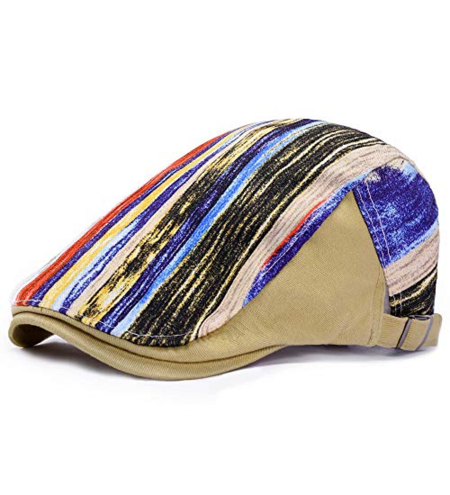 PORSYOND Men Flat Cap Newsboy Hat Beret Cabbie Ivy Patchwork Adjustable Gatsby F-khaki OS - Buy Online on GoSupps.com