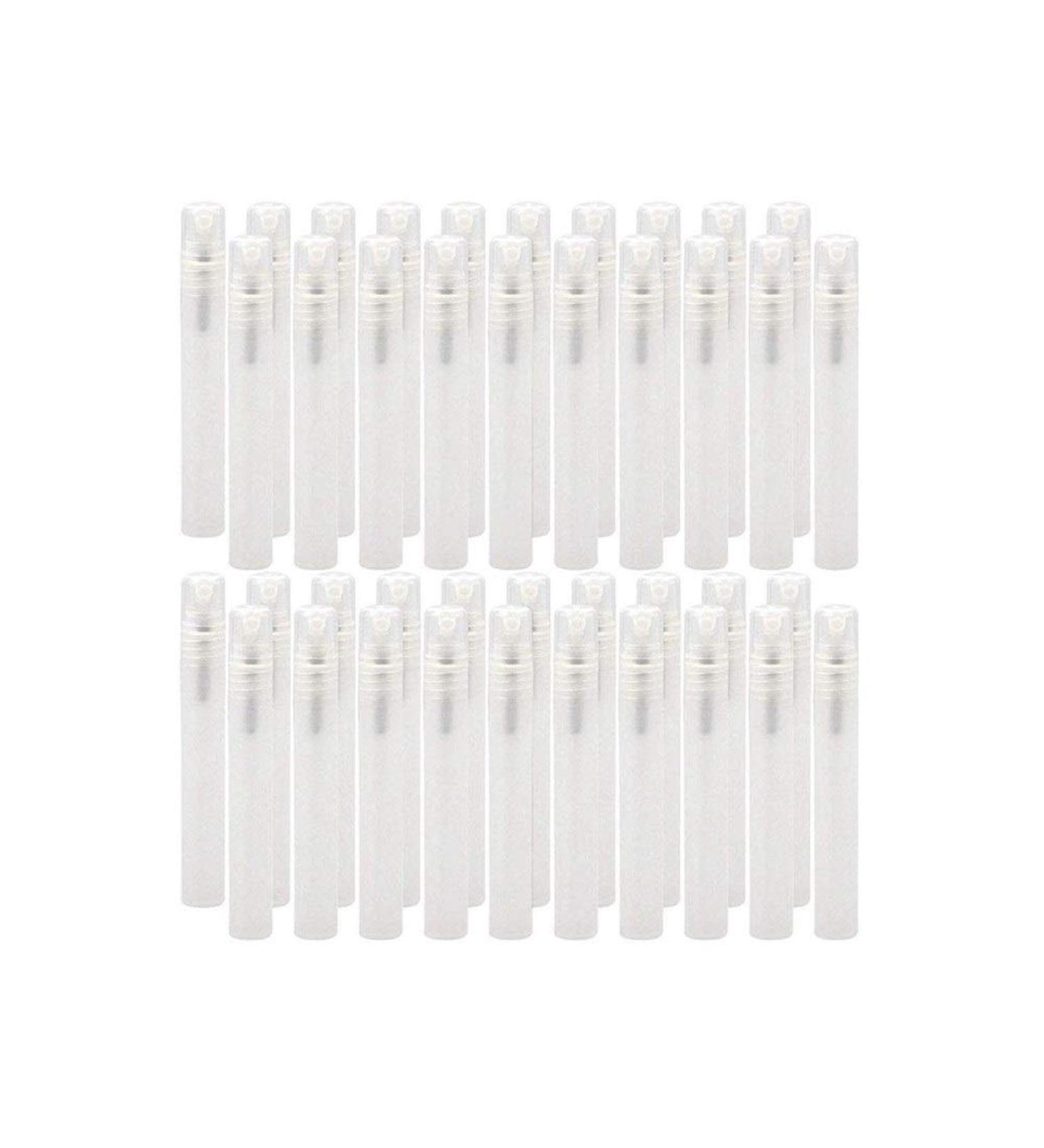 100pcs Travel Spray Bottles - Portable 10ml Plastic Perfume Atomizers - Home & Cosmetic Use - White PET Bottles - Buy Online on GoSupps.com