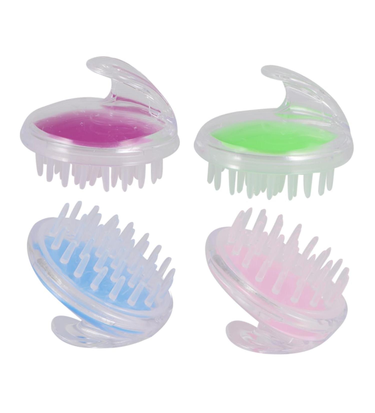 Shop Sewoart 4-Piece Scalp Wash Brush Set | Soft Silicone Hairbrush for Toddlers | Gentle Shampoo & Shower Massager | International Shipping Available - Buy Online on GoSupps.com