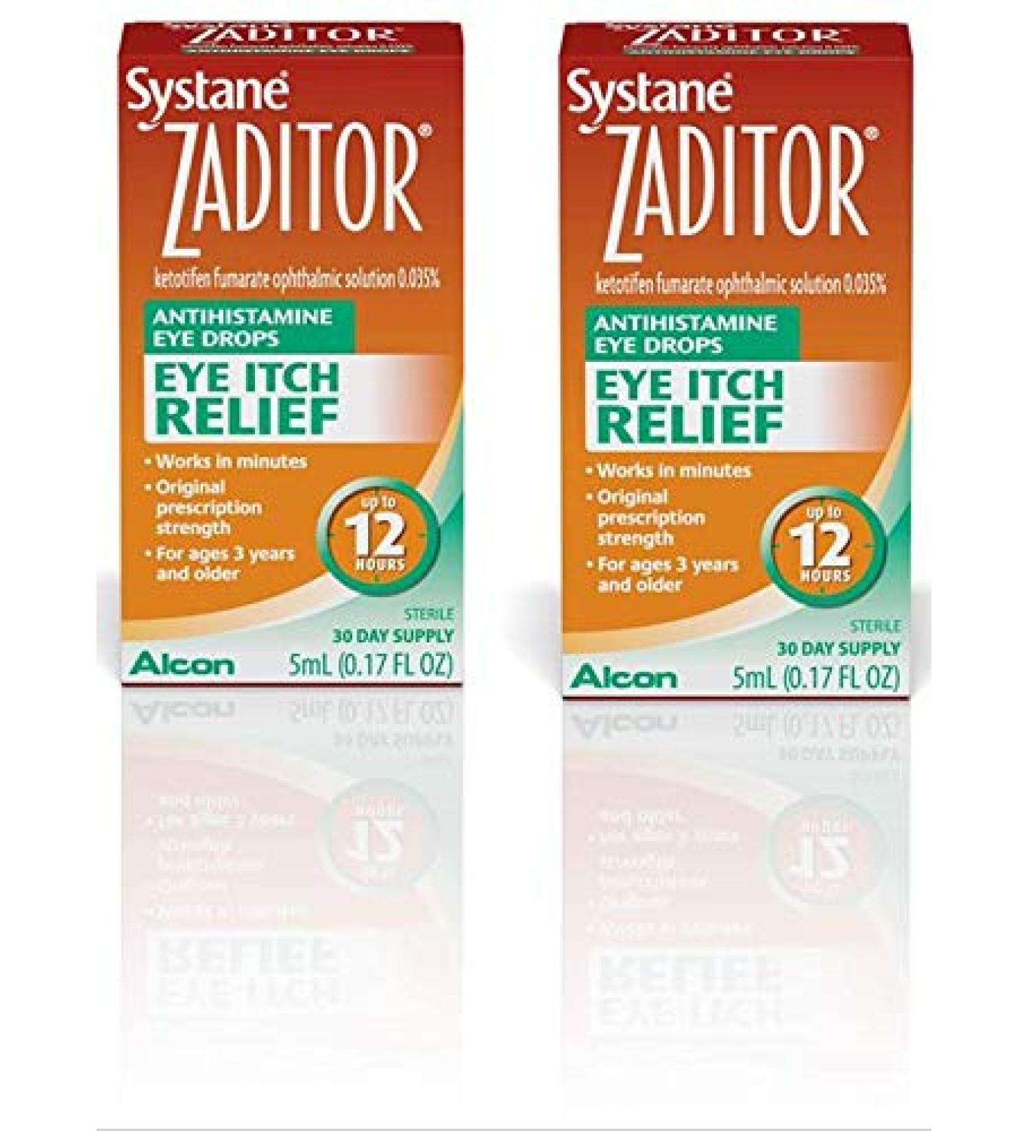 Zaditor Antihistamine Eye Drops, 2 Count 2-PACK