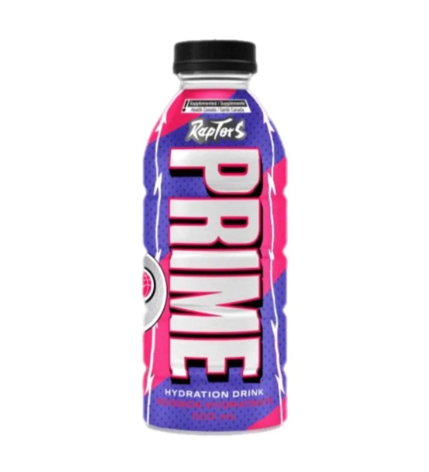 HeartGlobal Prime Sportdrink Raptors 500ml | Limited Edition Toronto Raptors Design | Sugar-free Electrolytic Drink with BCAAs Vitamins & Coconut Water | Hydrating Drink for Sports & Everyday Use