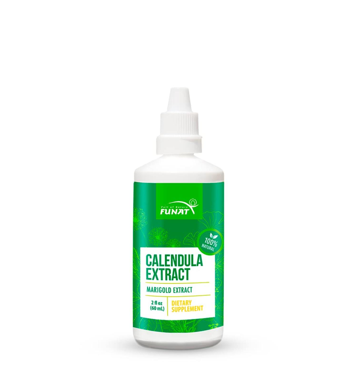 FULL OF NATURE FUNAT Calendula Marigold Extract: Promotes Healthy Skin and Digestive Wellness 2 fl Oz | 60 ml - Buy Online on GoSupps.com