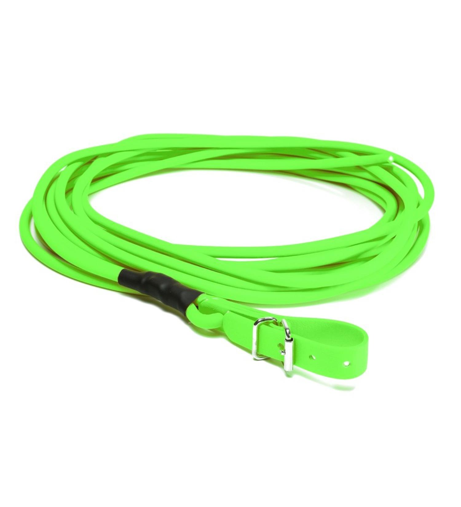 Mystique Biothane tracking line round 8mm 12m neon green