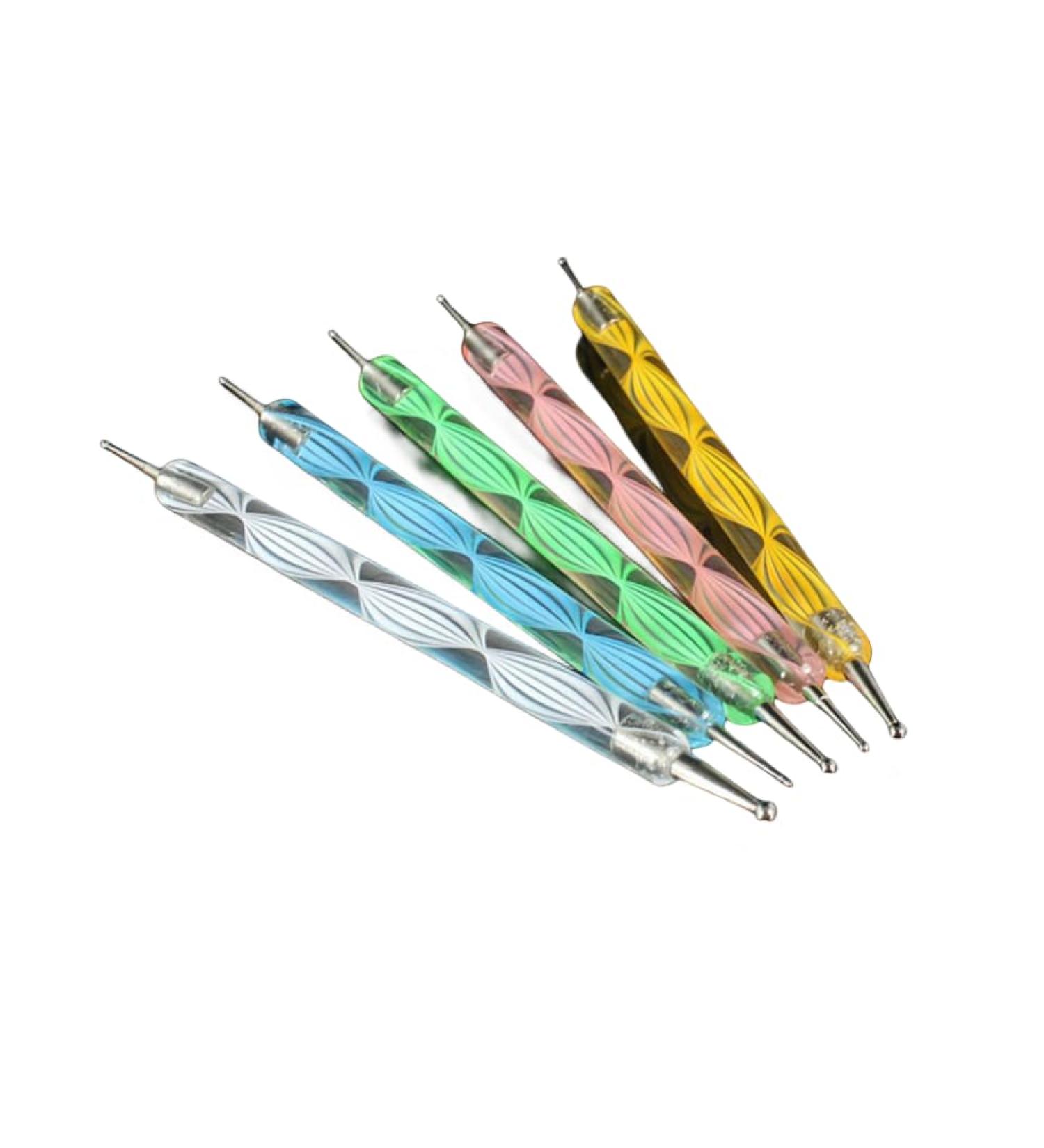 5PCS Multi Colored Double Ended Dotting/Marbleizing Tools Art Tip Dot Paint Manicure kit - Buy Online on GoSupps.com