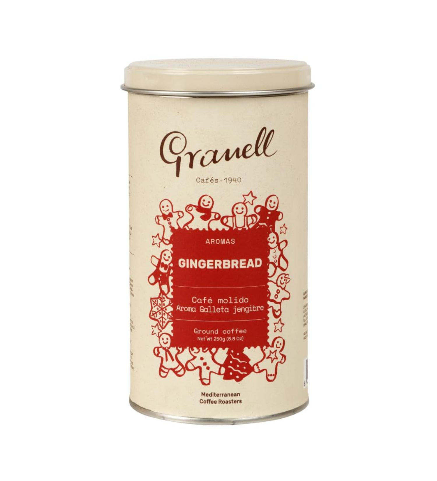  GRANELL CAFES-1940 Granell Caf s 1940 - Aroma Gingerbread Coffee | 100% Naturally Roasted Arabica Ground Coffee with Gingerbread Flavor | Christmas Special Edition | 250g Jar - Buy Online on GoSupps.com