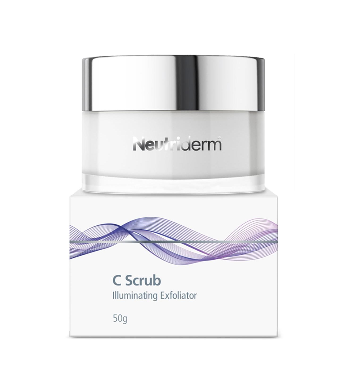 Neutriderm C Scrub - Non-Comedogenic Anti-Aging Exfoliating Facial Scrub | Deep Pore Cleanser for All Skin Types 50g - Buy Online Internationally - Buy Online on GoSupps.com
