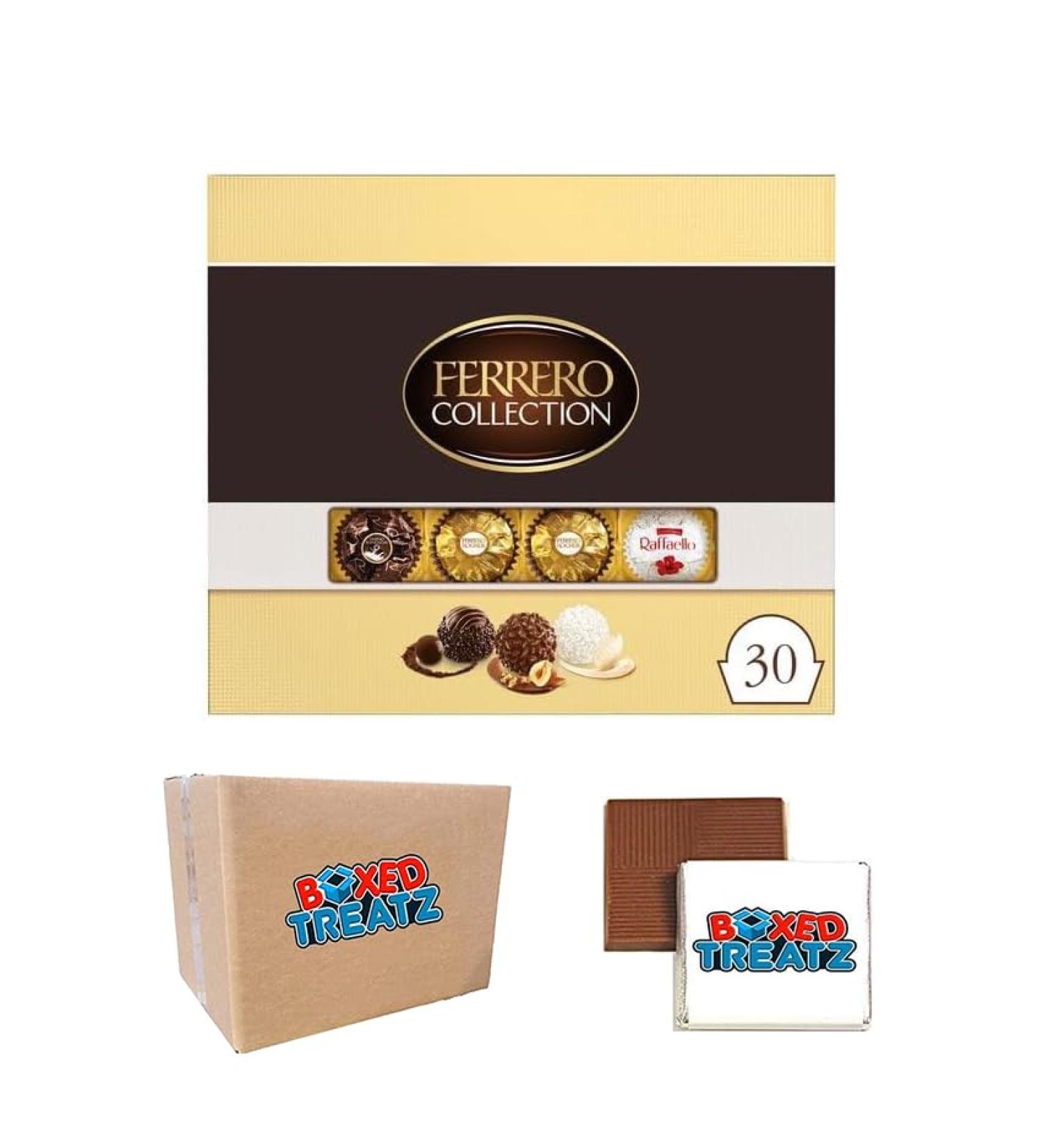 Ferrero Collection Assorted Chocolates - 30 Pieces (324g) - Dark Chocolate Hazelnut Coconut And Almond Centers - For Gifting & Special Occasions - Boxed Treatz - Buy Online on GoSupps.com