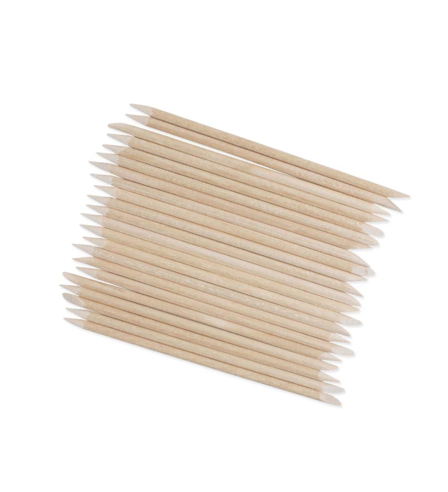 HEALLILY 100Pcs Nail Art Orange Wood Sticks Cuticle Pusher Remover Dead Skin Pusher Cleaning Stick Rhinestone Picker Manicure Tool - Buy Online on GoSupps.com